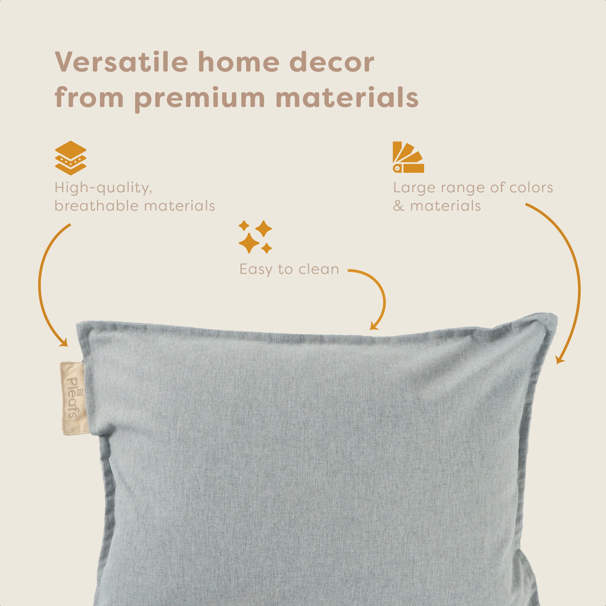 Pleafs® Sierkussen Outdoor 45x60cm Spanich Grey