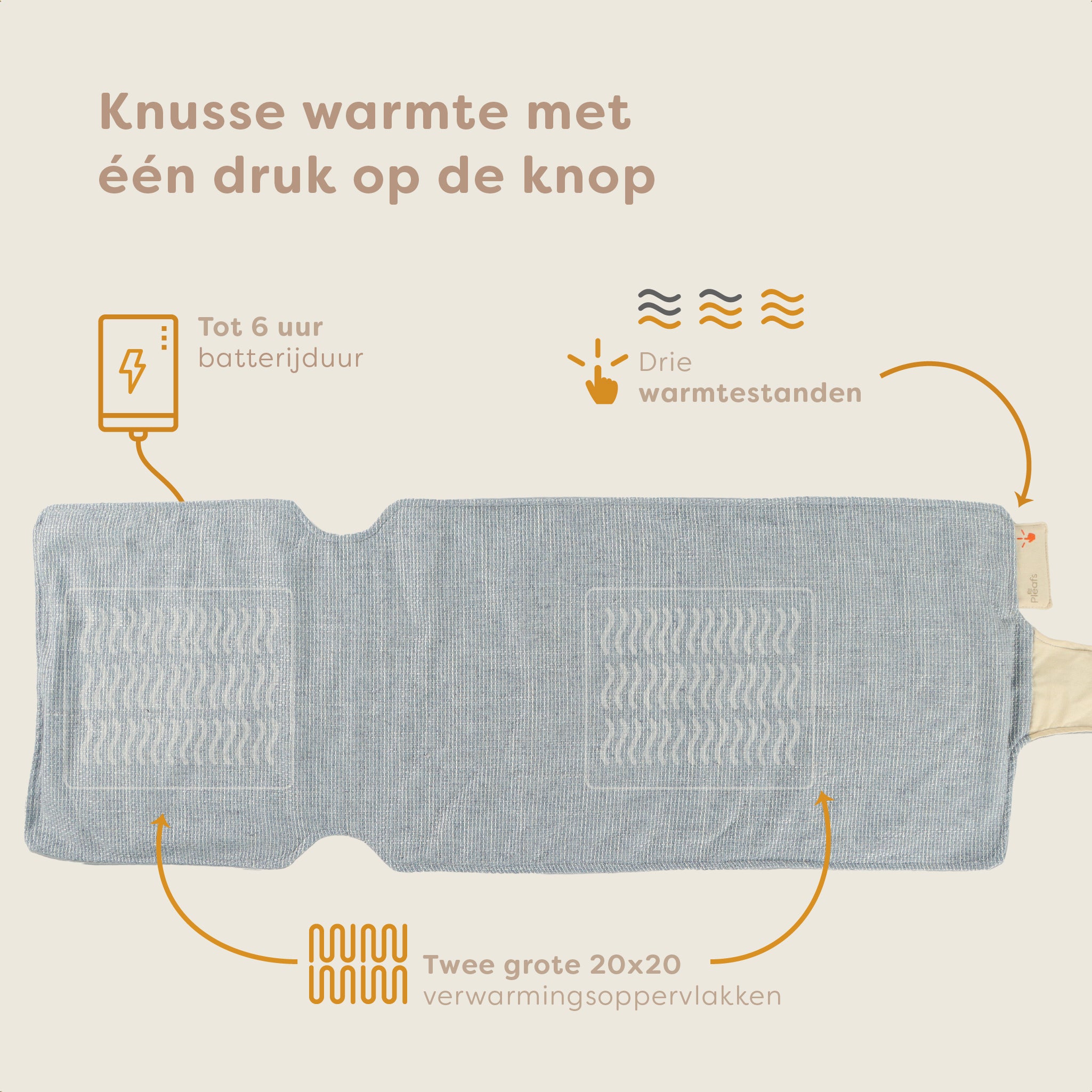 Pleafs® Warmtedeken Nomad Silver Sand