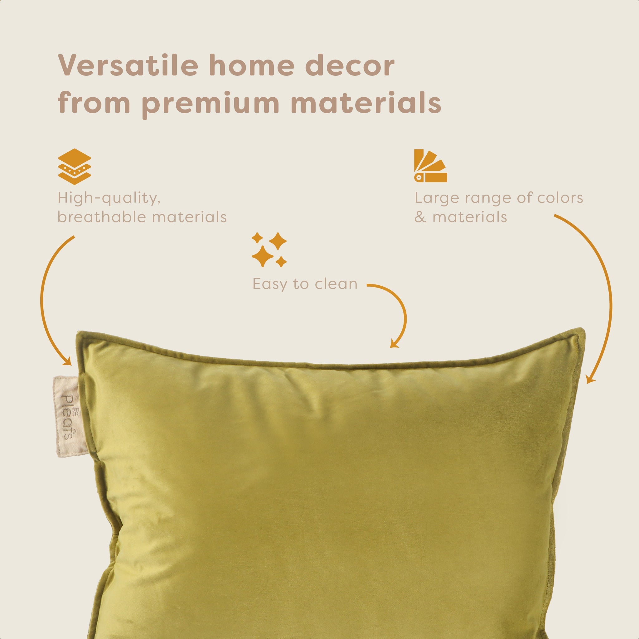 Pleafs® Sierkussen Plush 45x60cm Barley Corn