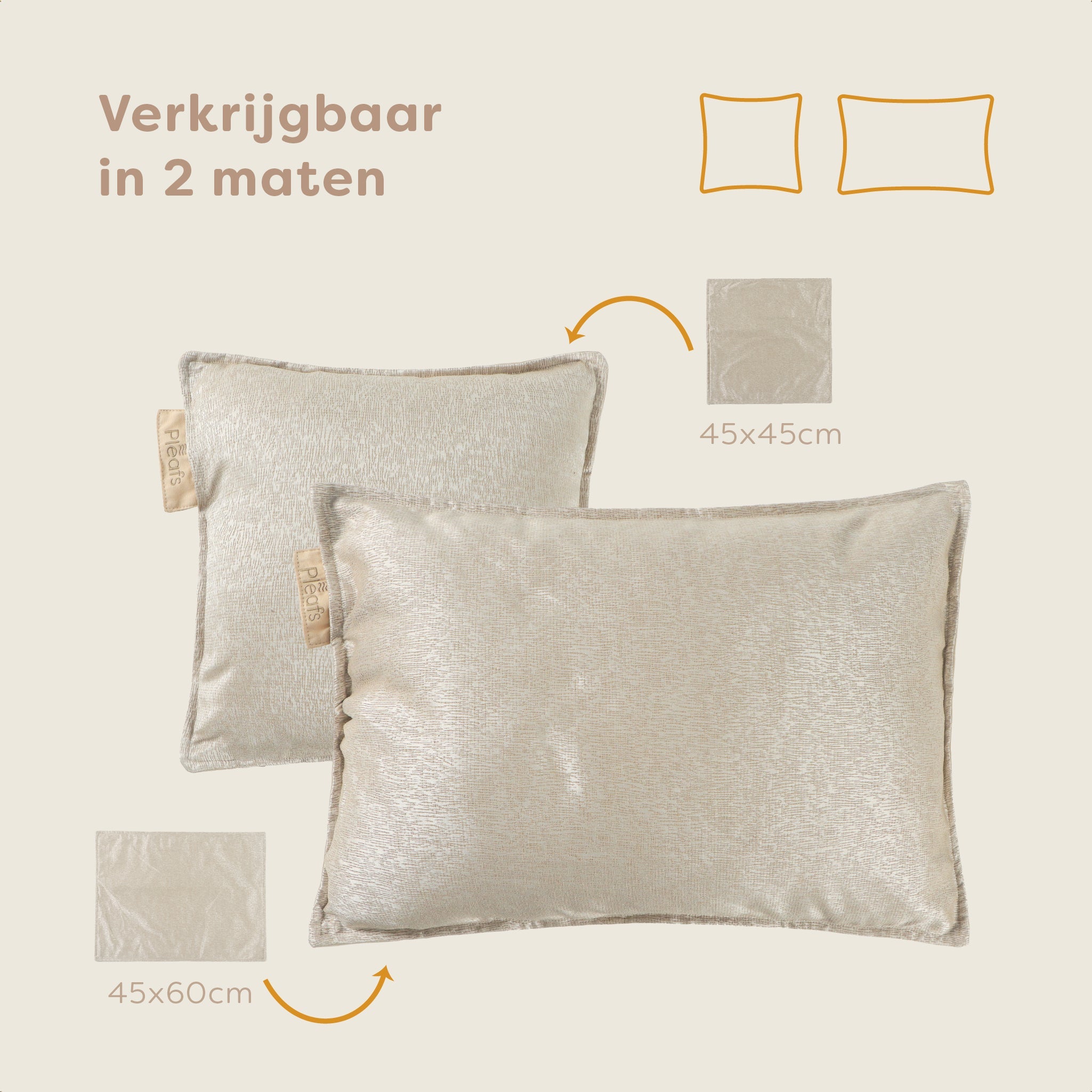 Pleafs® Hoes Boho 45x60cm Dark Vanilla