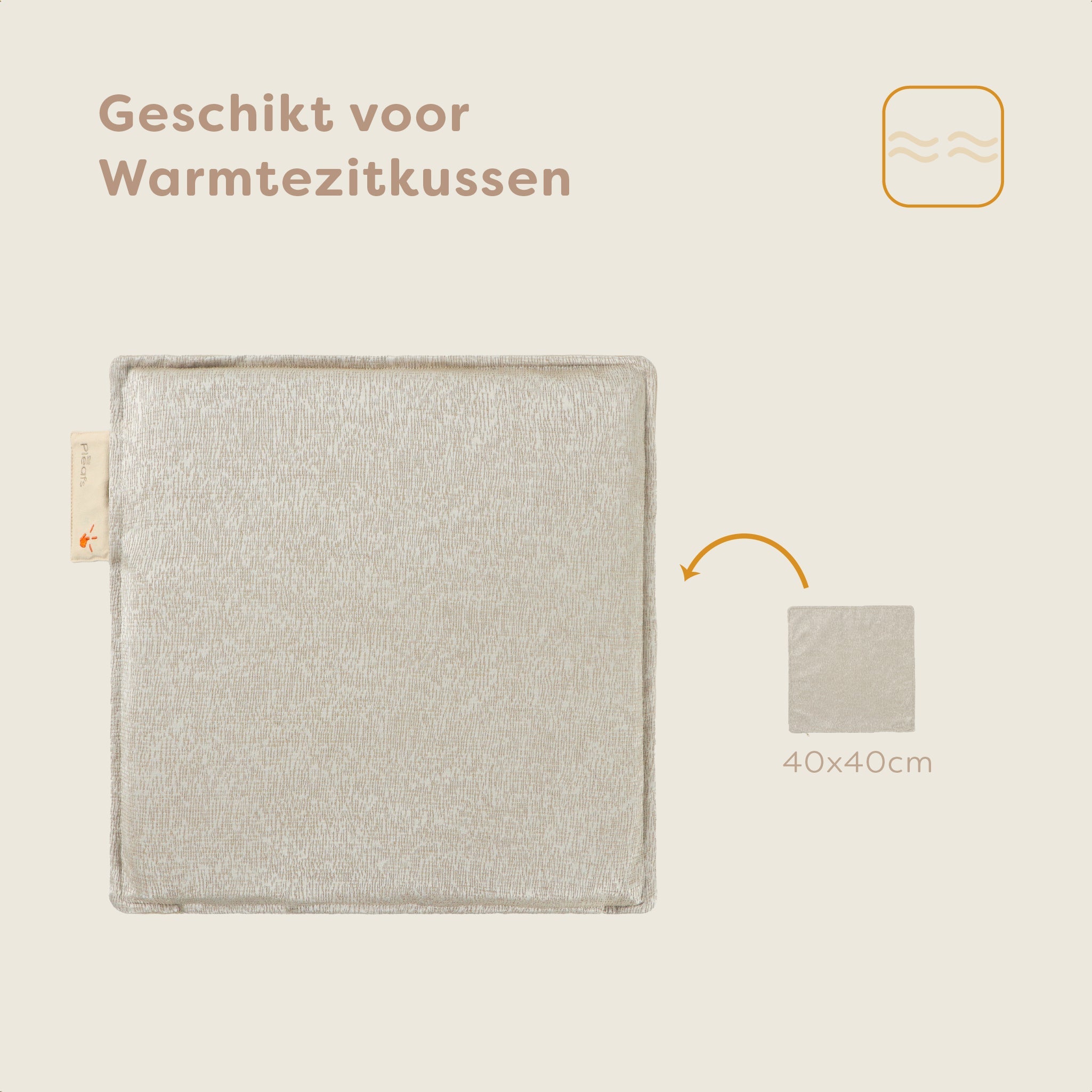 Pleafs® Hoes Boho 40x40cm Dark Vanilla