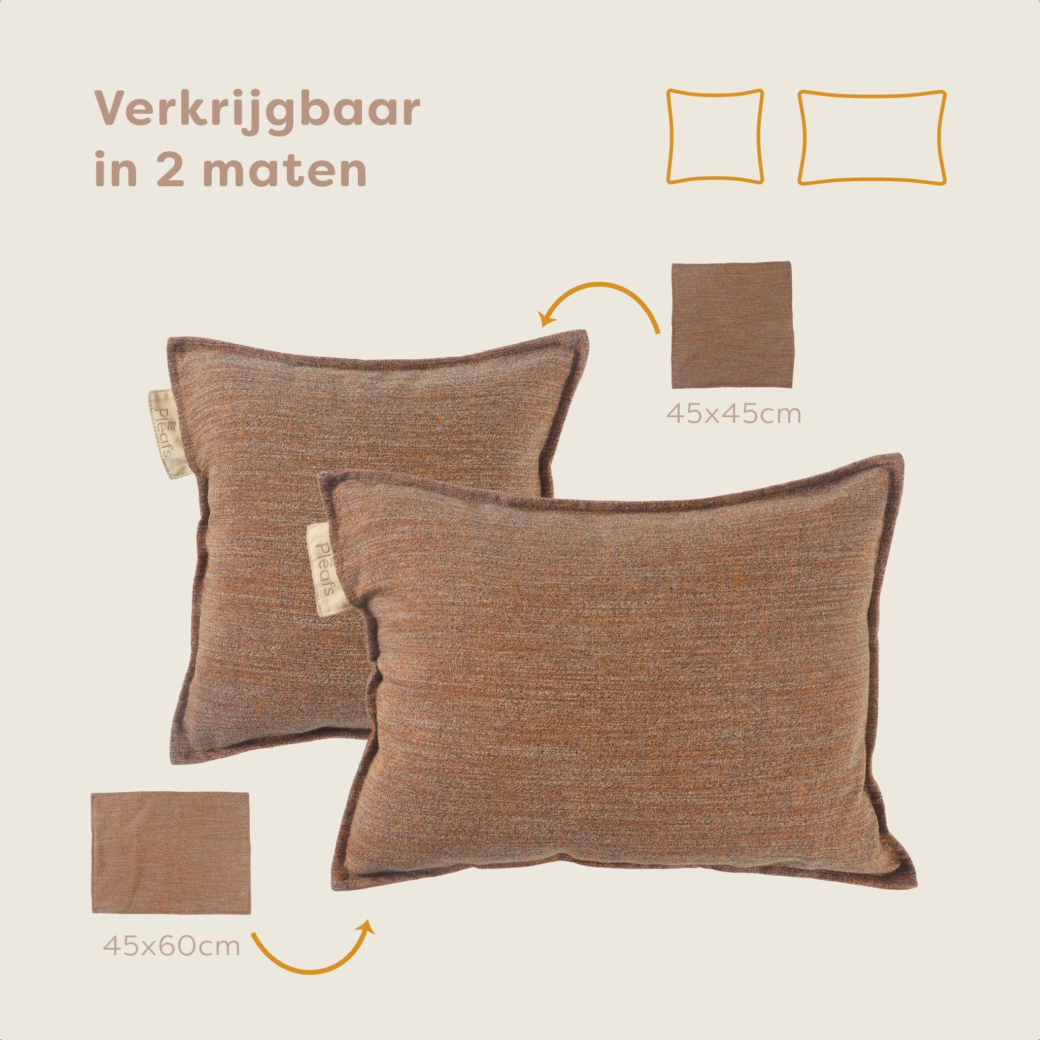 Pleafs® Hoes Boho 45x45cm Spiced Cider