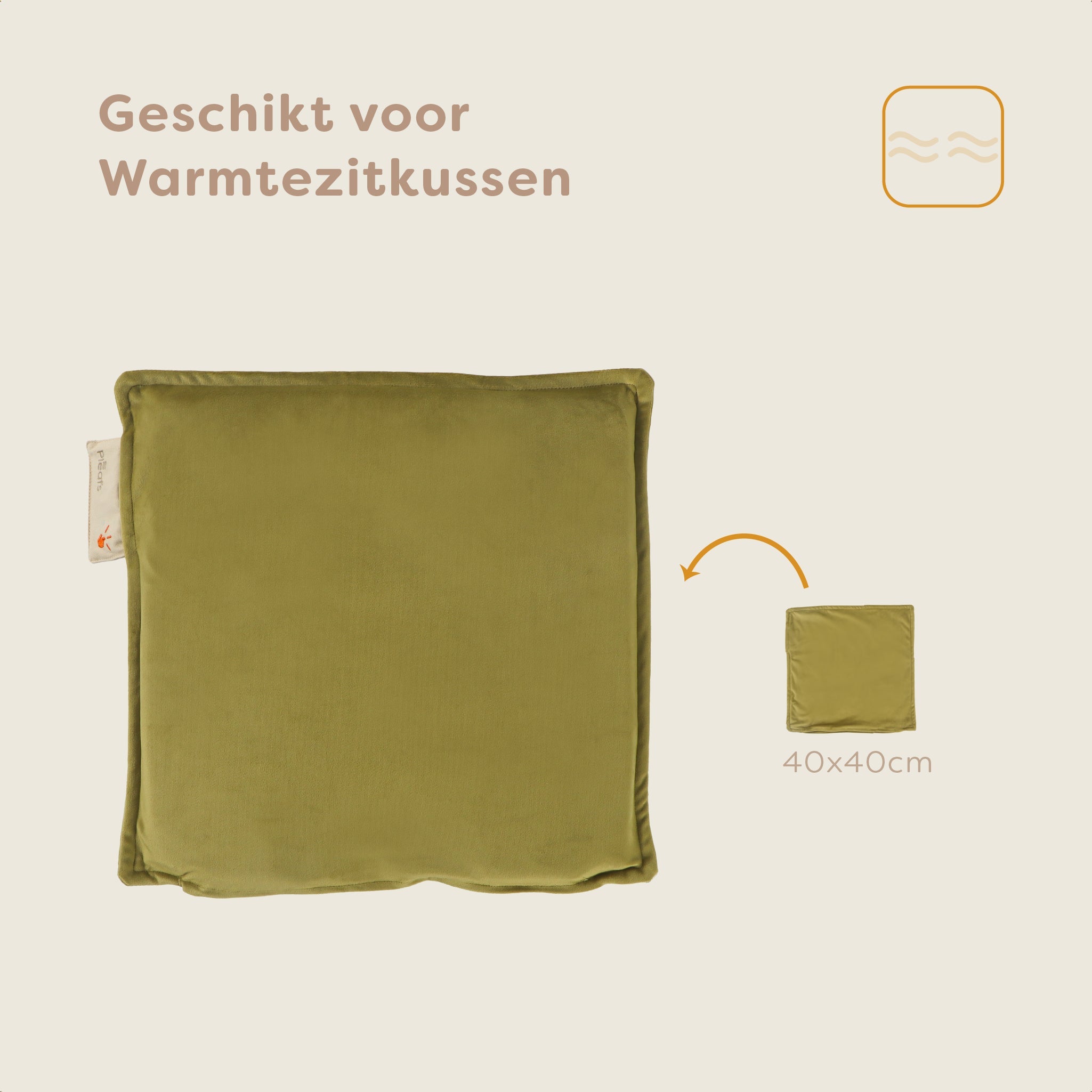 Pleafs® Hoes Plush 40x40cm Barley Corn