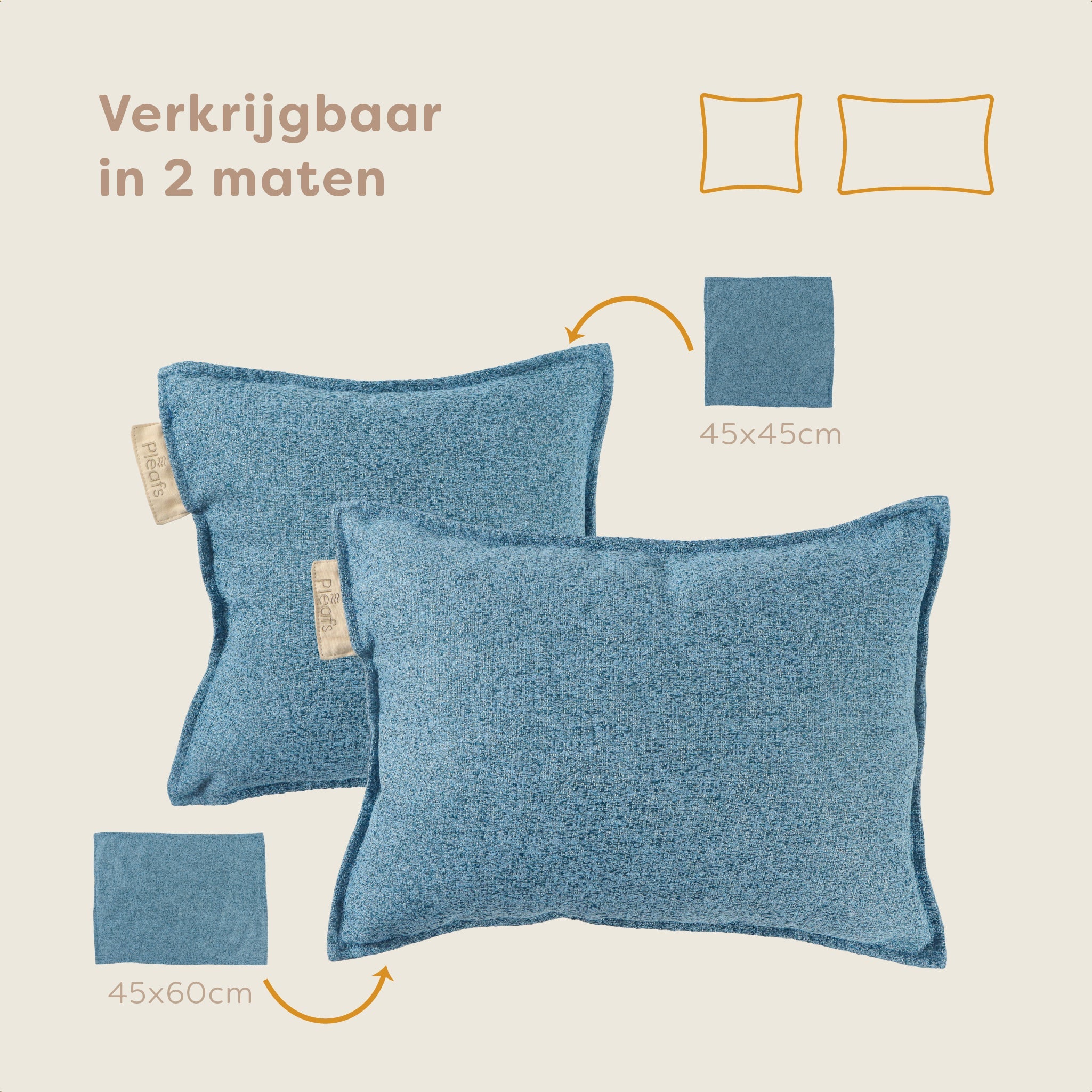 Pleafs® Hoes Nomad 45x60cm Shadow Blue
