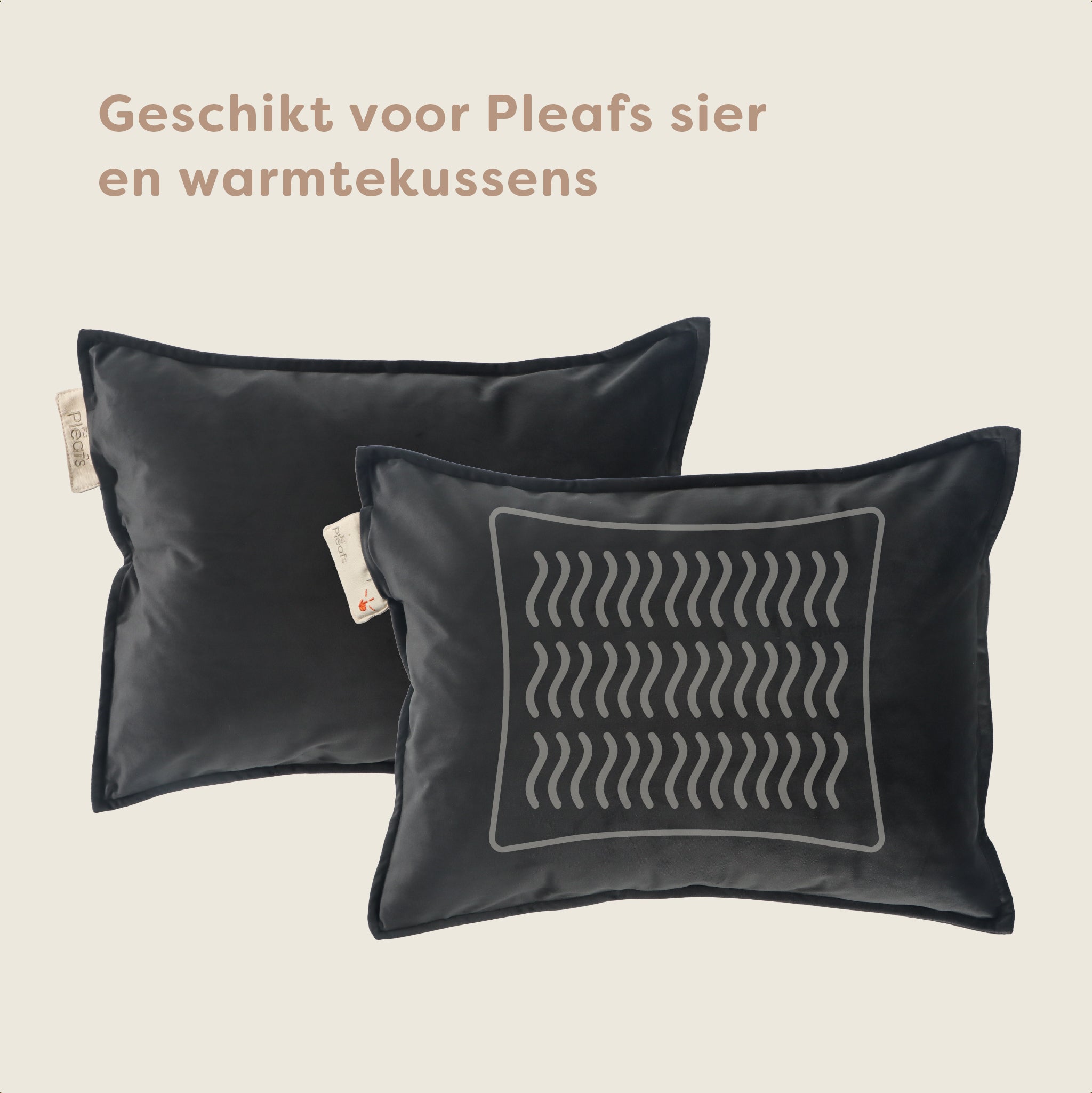 Pleafs® Hoes Plush 45x60cm Onyx