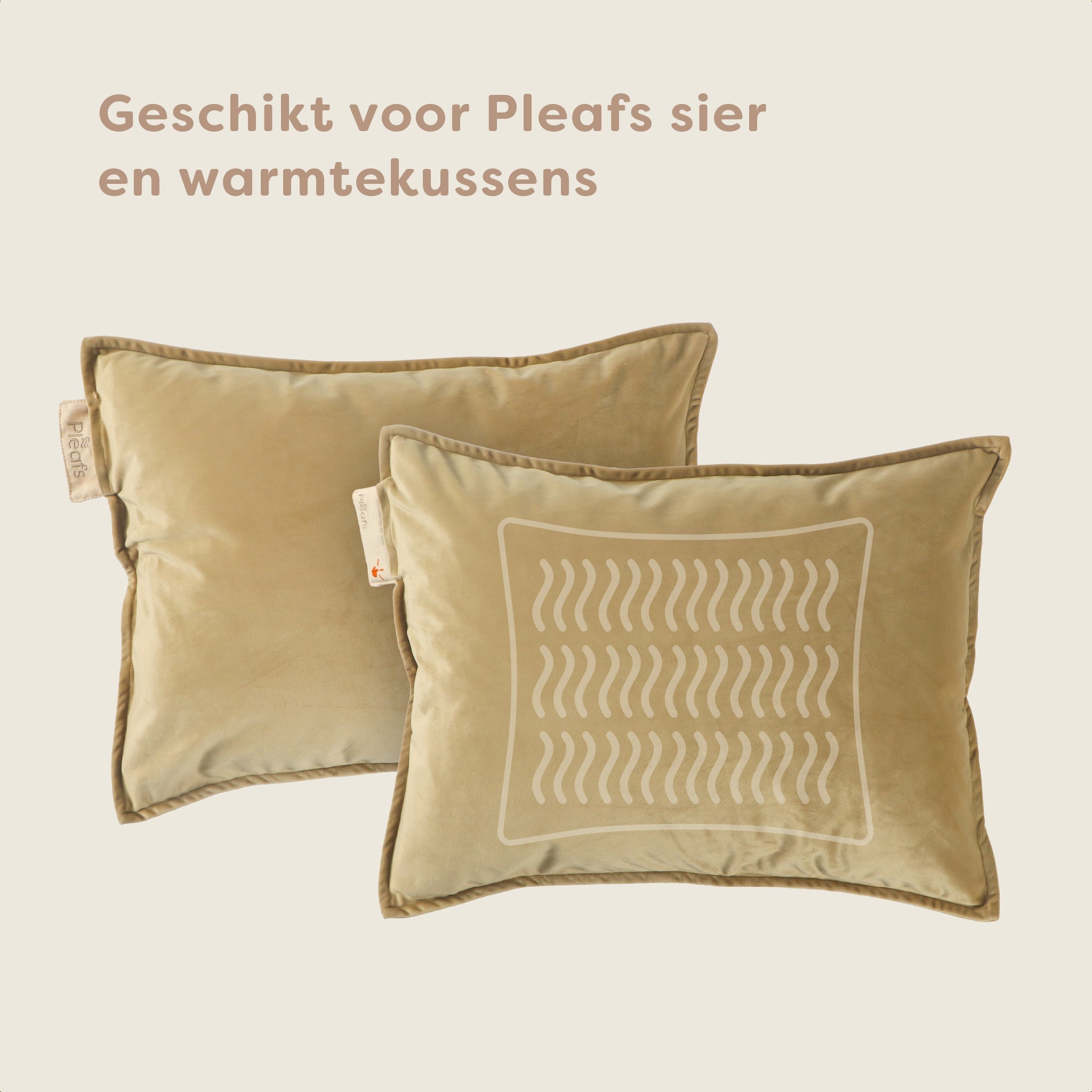 Pleafs® Hoes Plush 45x60cm Crewel Tan