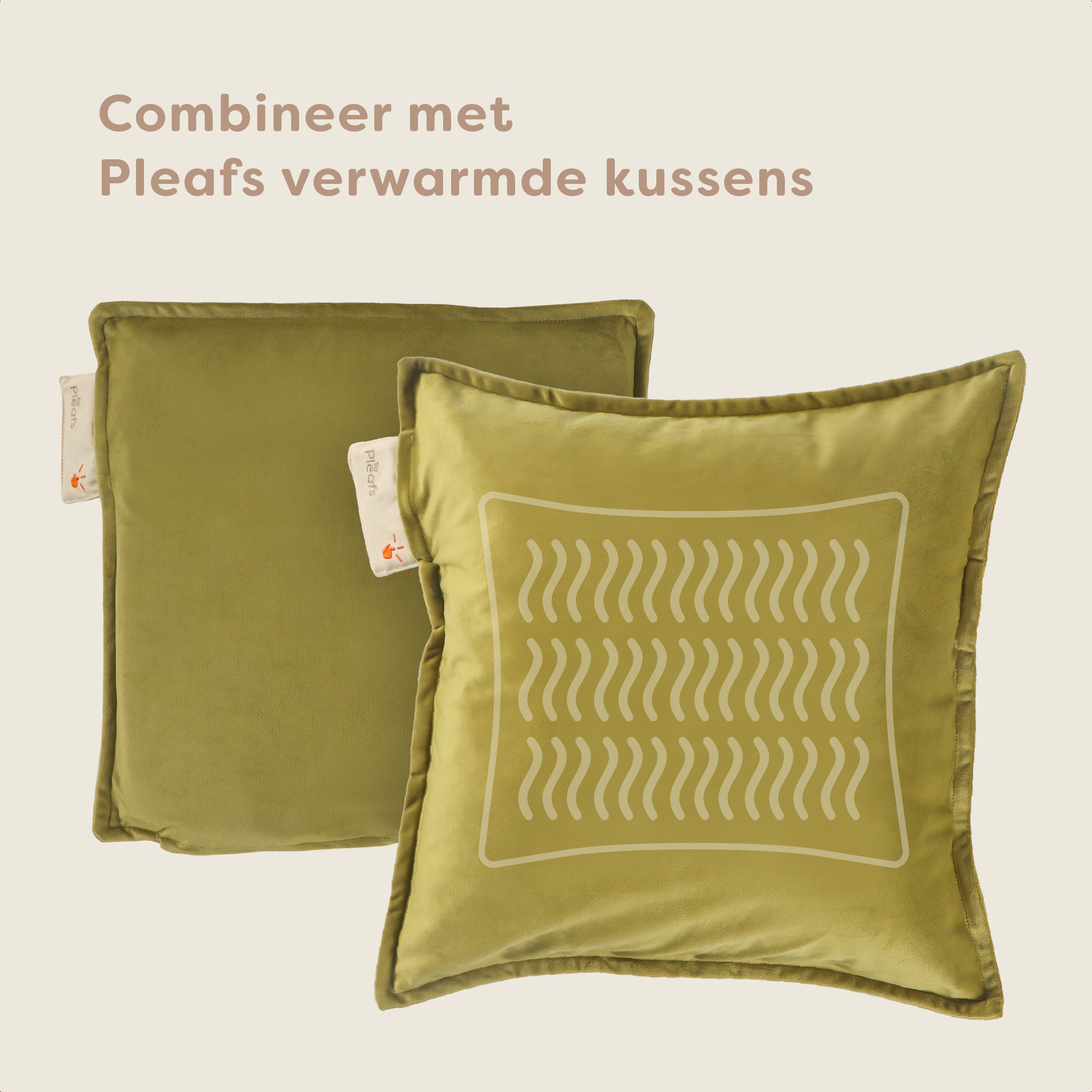 Pleafs® Hoes Plush 40x40cm Barley Corn