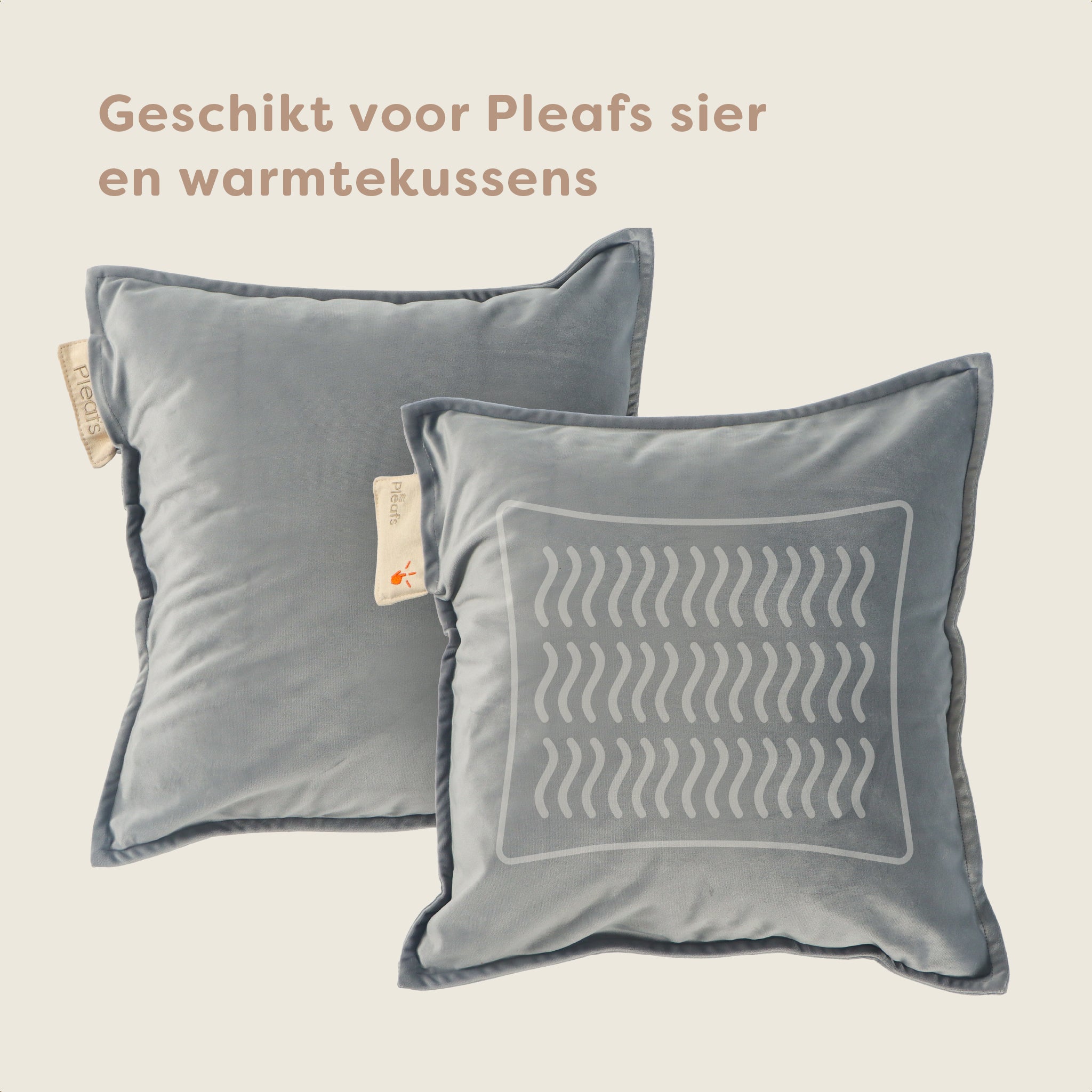 Pleafs® Hoes Plush 45x45cm Black Coral