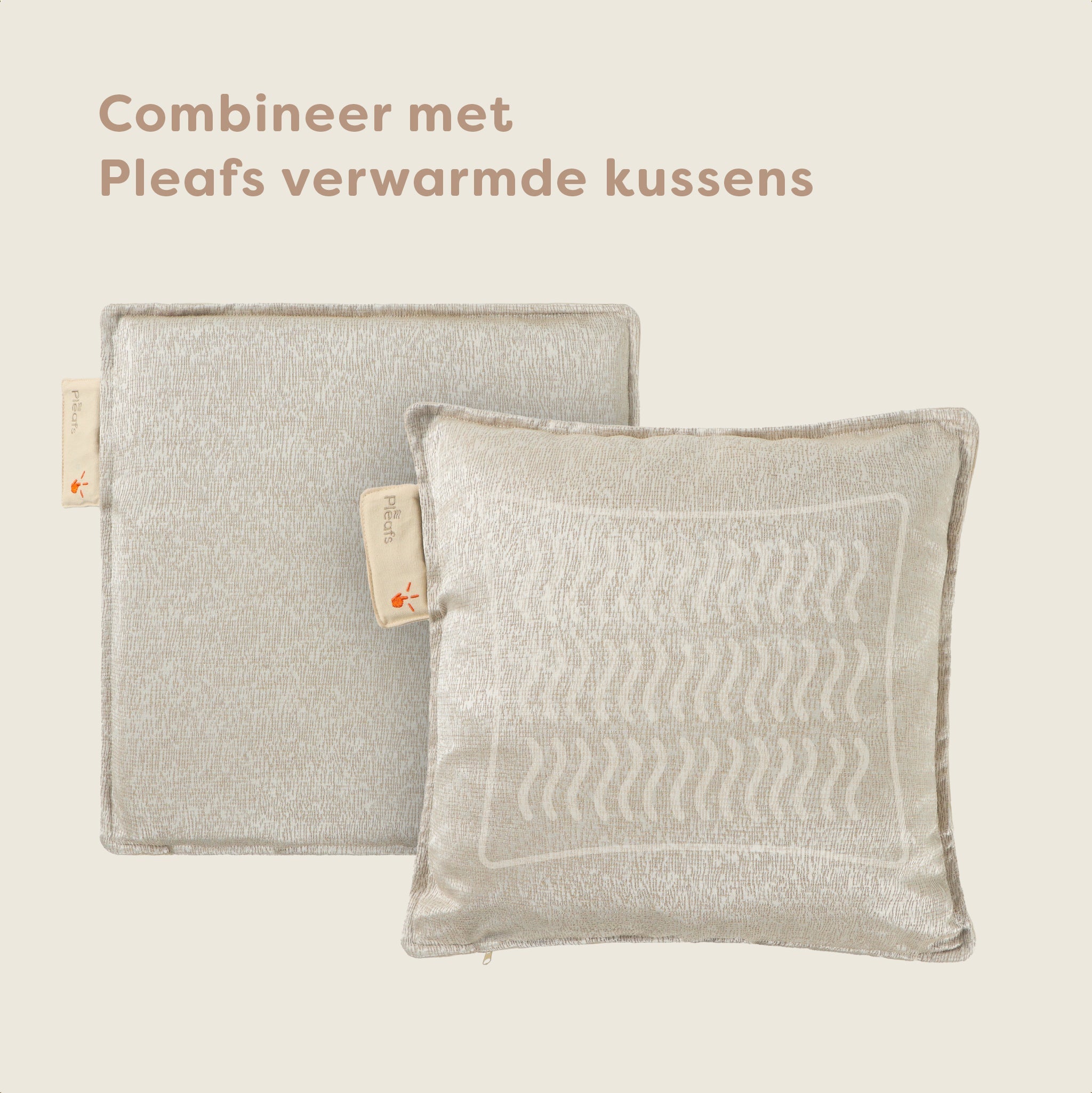 Pleafs® Hoes Boho 40x40cm Dark Vanilla