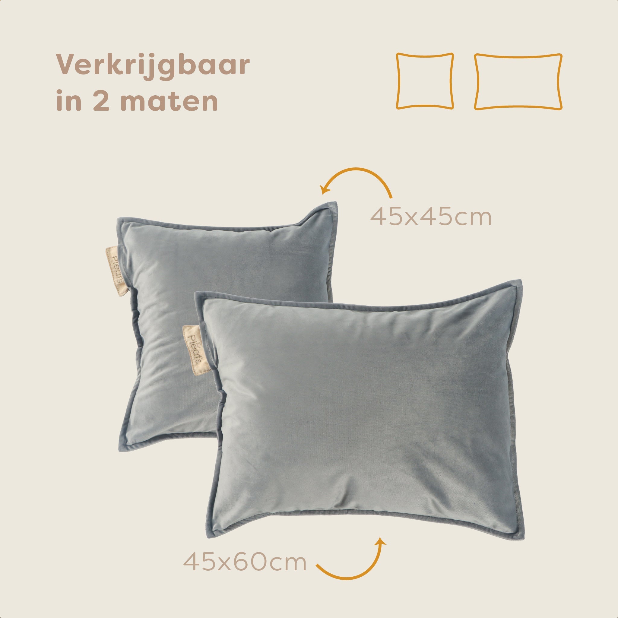 Pleafs® Sierkussen Plush 45x45cm Black Coral