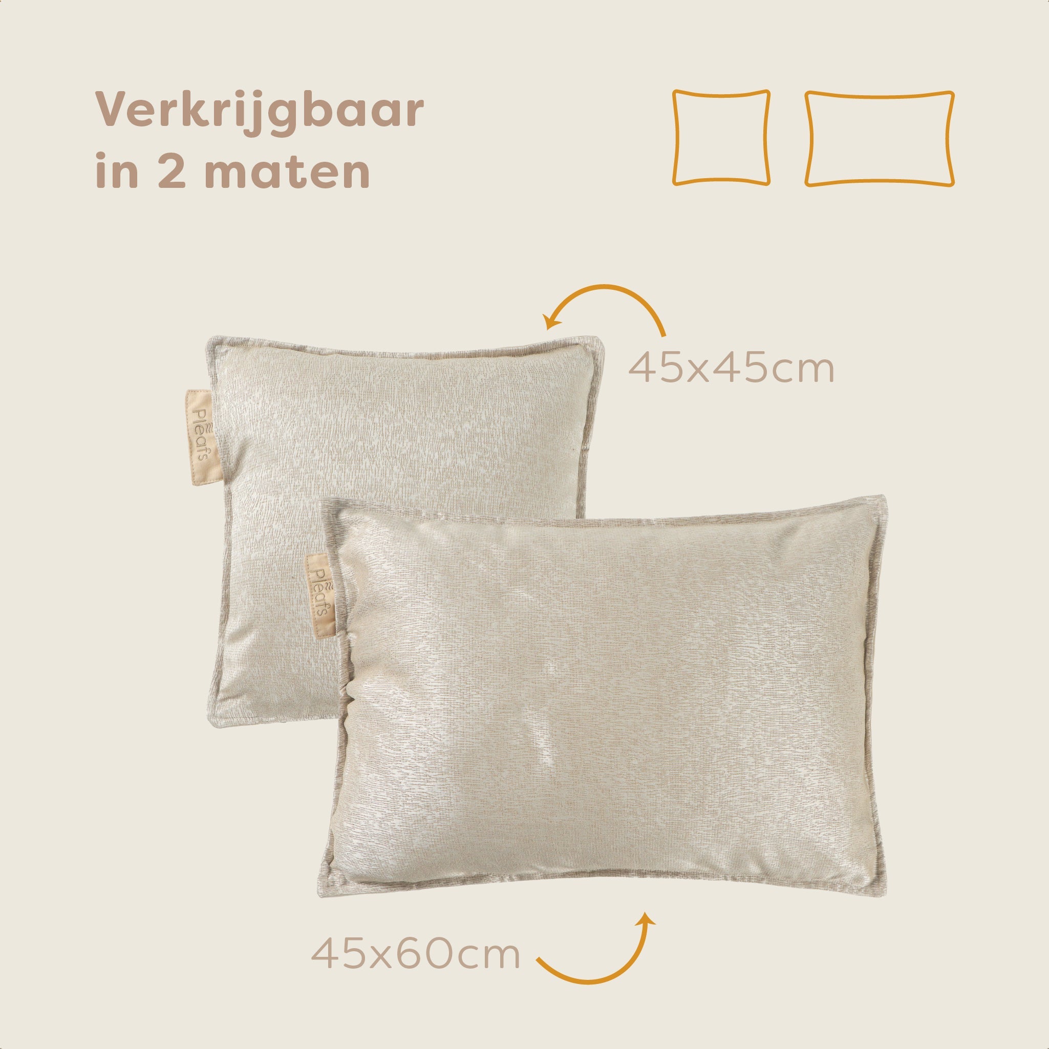 Pleafs® Sierkussen Boho 45x45cm Dark Vanilla