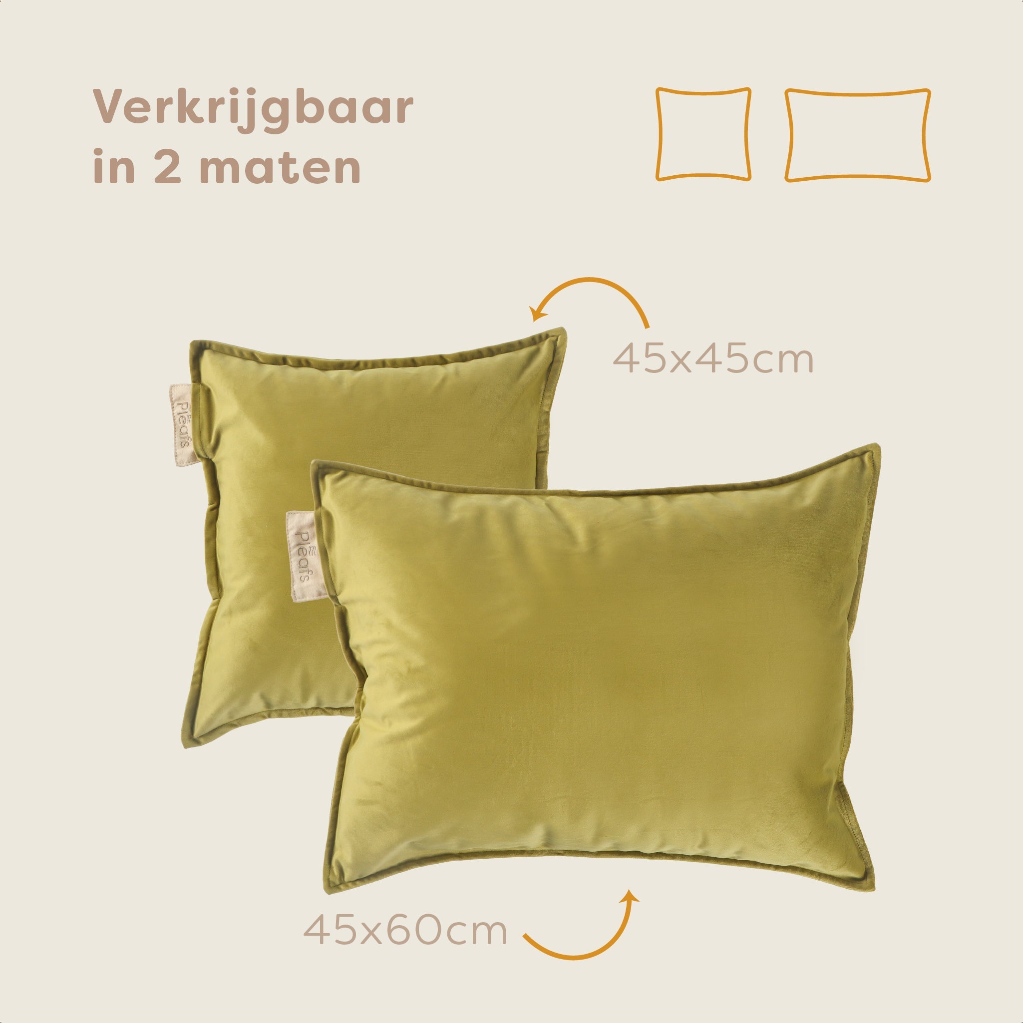 Pleafs® Sierkussen Plush 45x60cm Barley Corn