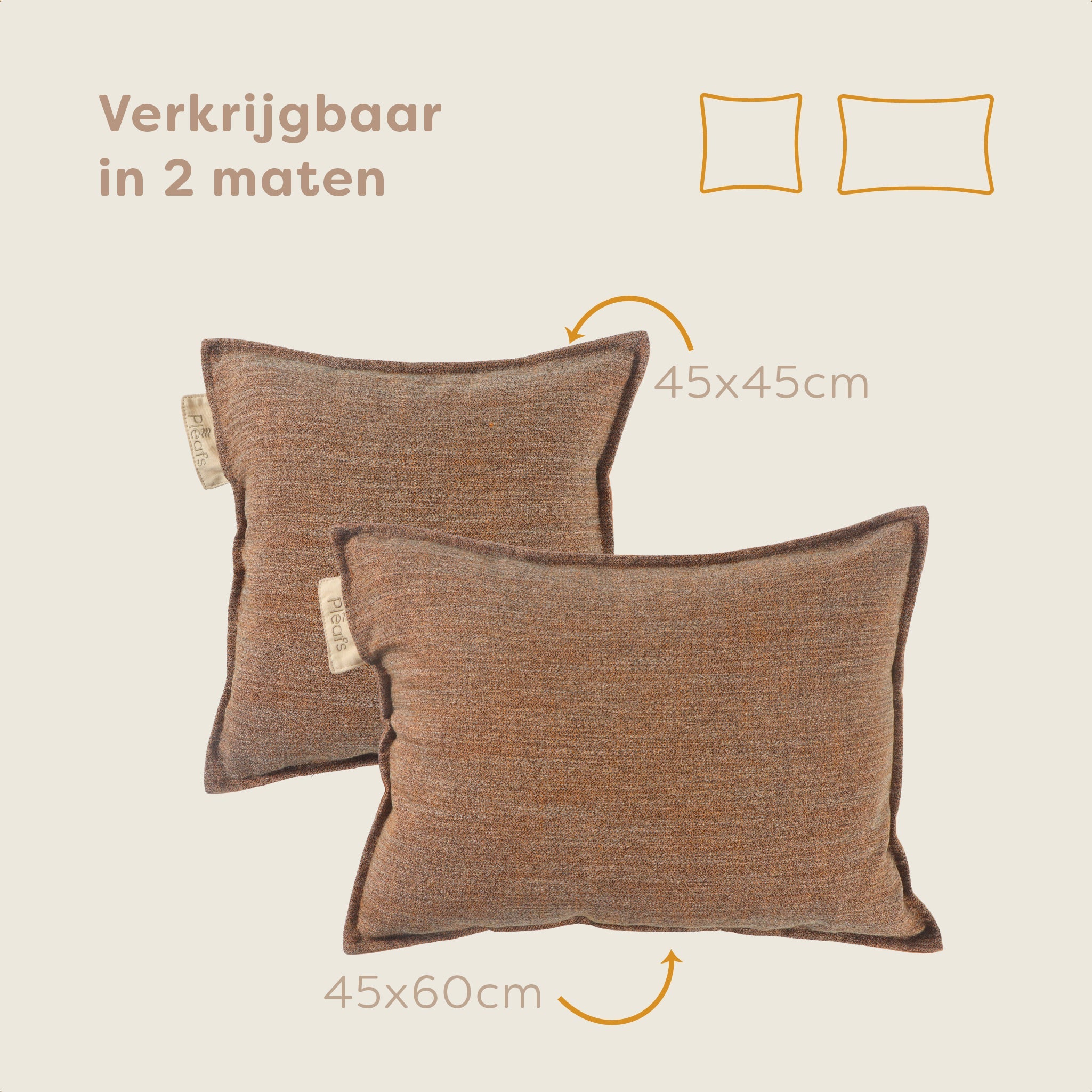 Pleafs® Sierkussen Boho 45x45cm Spiced Cider