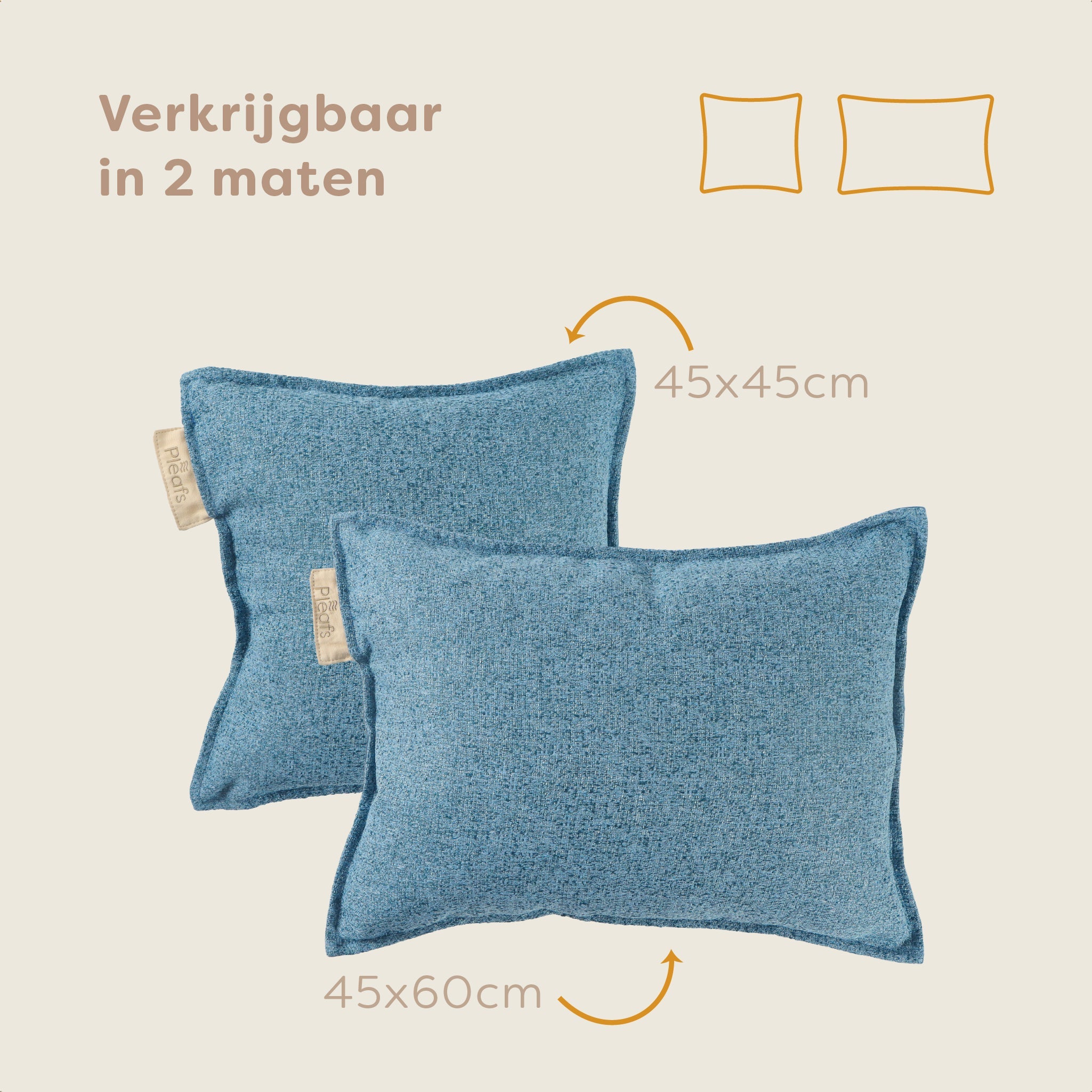 Pleafs® Sierkussen Nomad 45x45cm Shadow Blue
