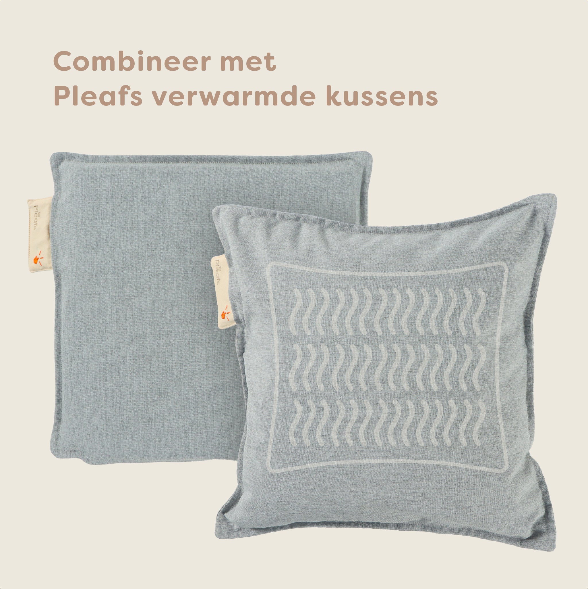 Pleafs® Warmtezitkussen Outdoor 40x40cm Spanich Grey