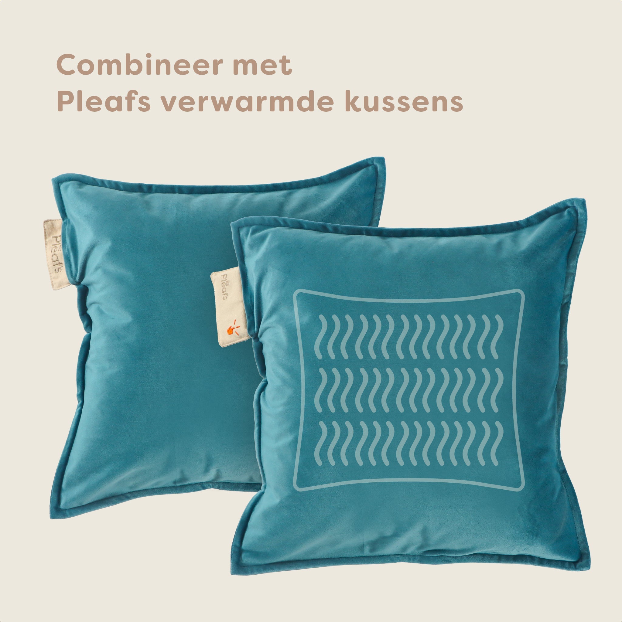 Pleafs® Sierkussen Plush 45x45cm Wedgewood