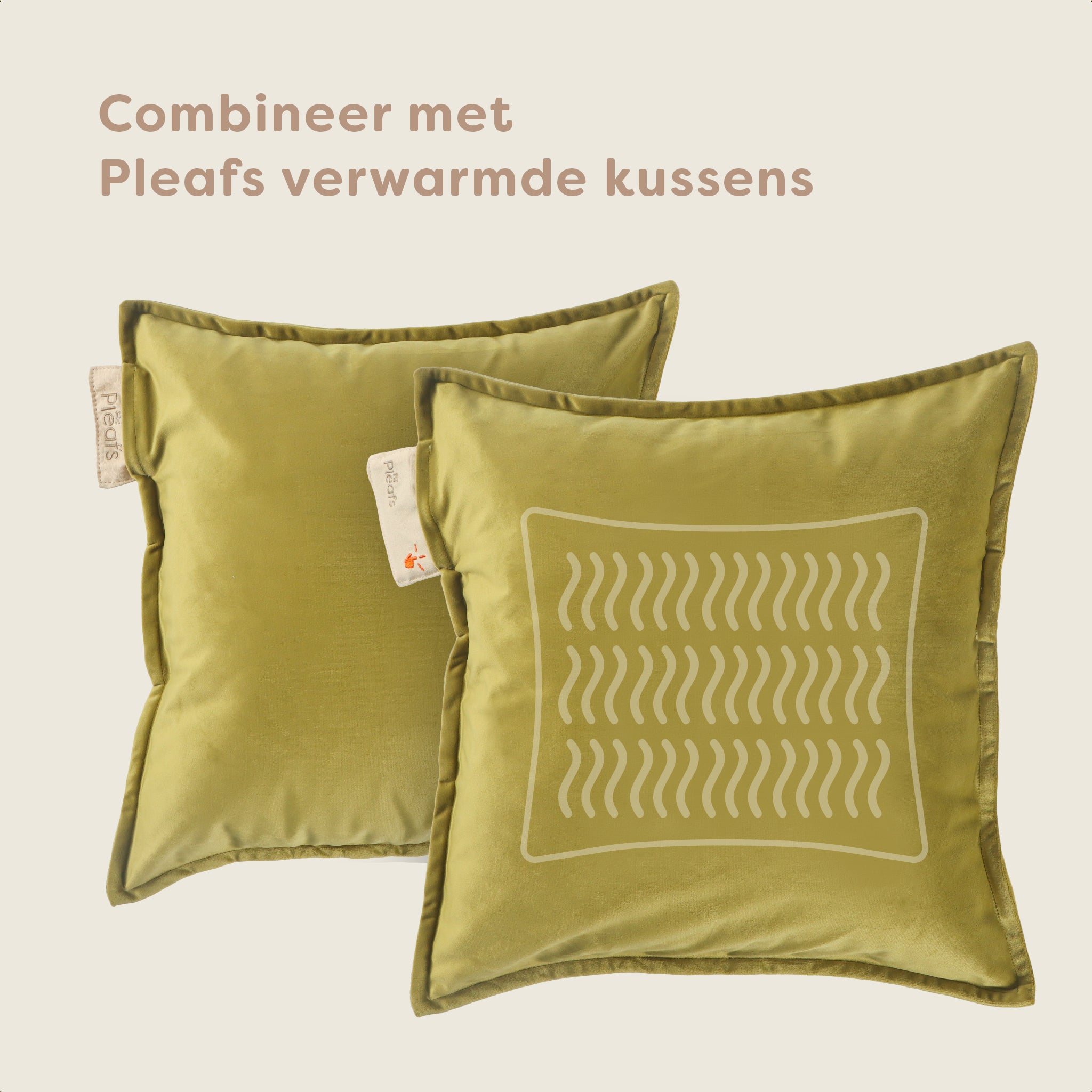 Pleafs® Sierkussen Plush 45x45cm Barley Corn