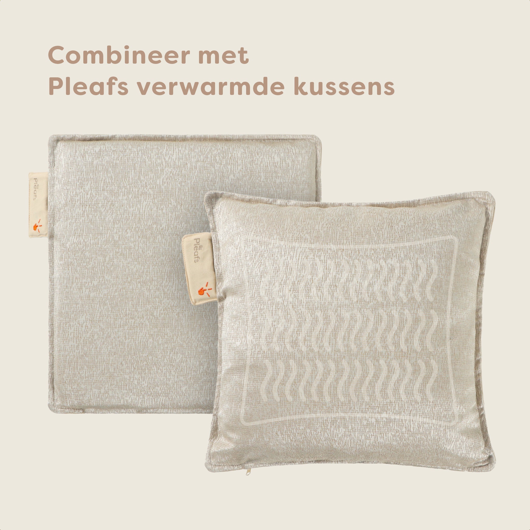 Pleafs® Warmtezitkussen Boho 40x40cm Dark Vanilla