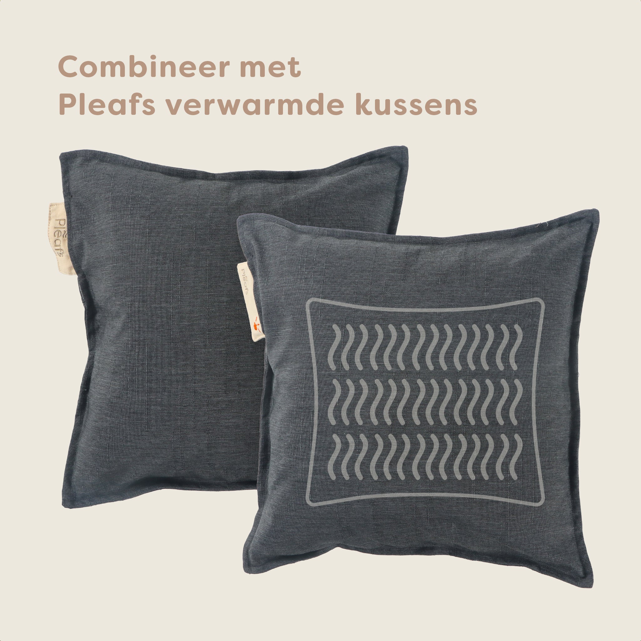 Pleafs® Sierkussen Outdoor 45x45cm Carbon