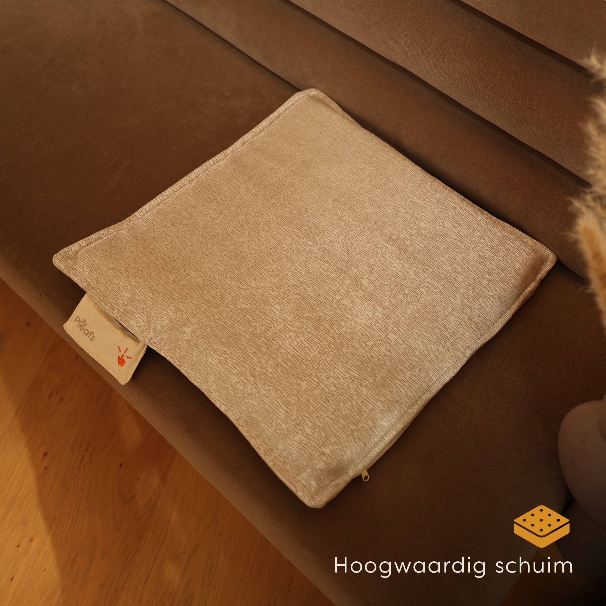 Pleafs® Warmtezitkussen Boho 40x40cm Dark Vanilla