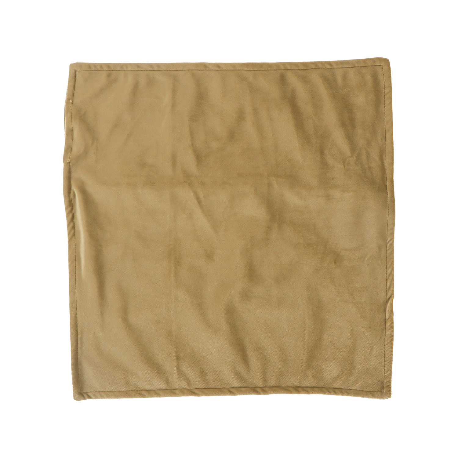 hoes plush binnen 45x45 crewel tan voorkant