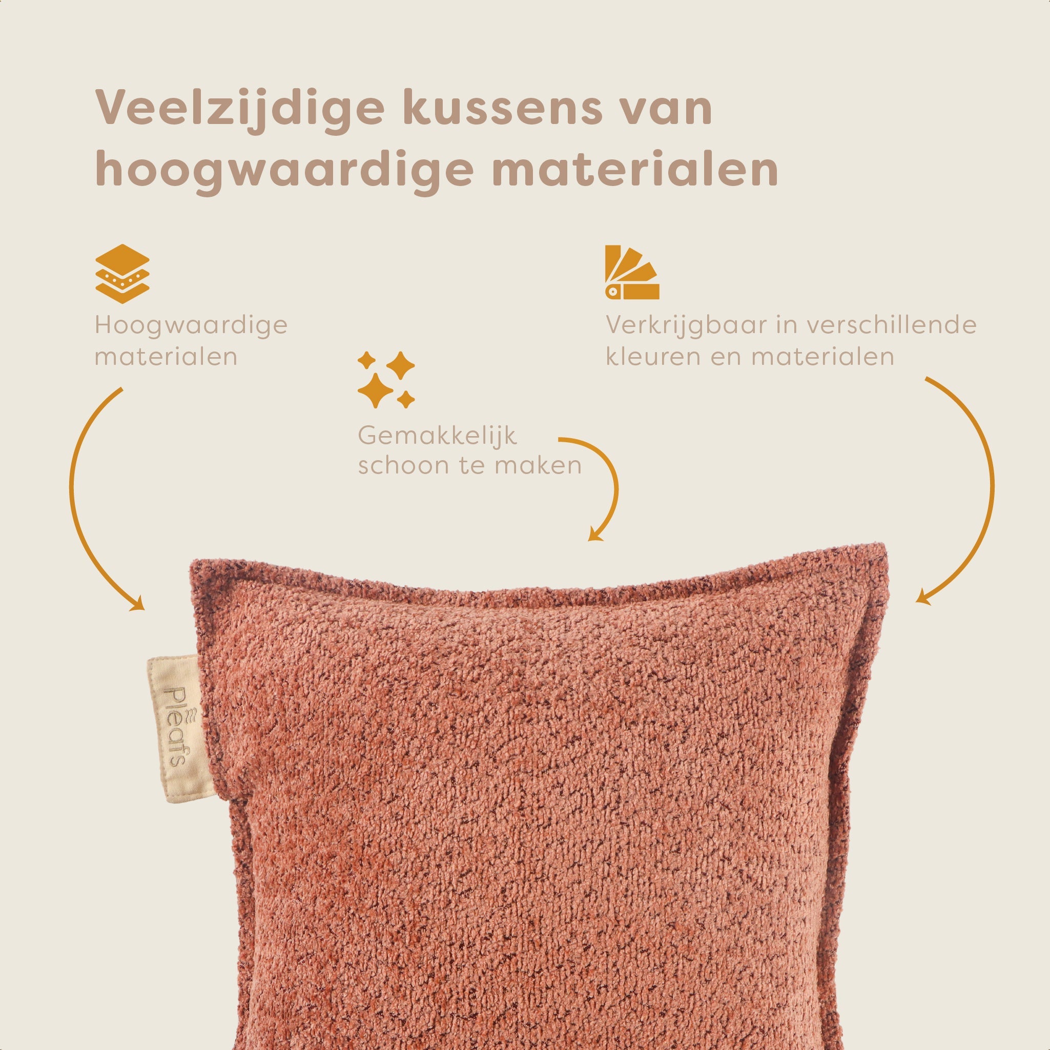 Pleafs® Sierkussen Boho 45x45cm Spicy Mix