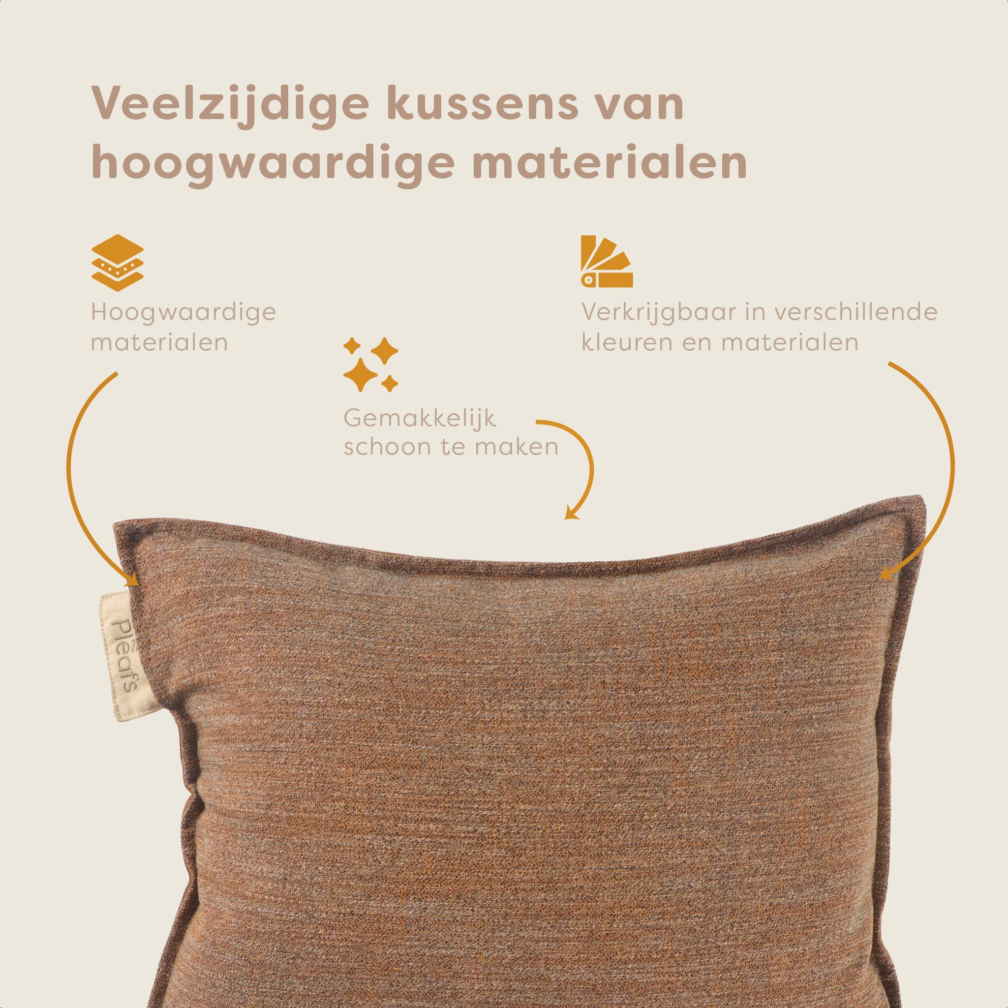 Pleafs® Sierkussen Boho 45x60cm Spiced Cider