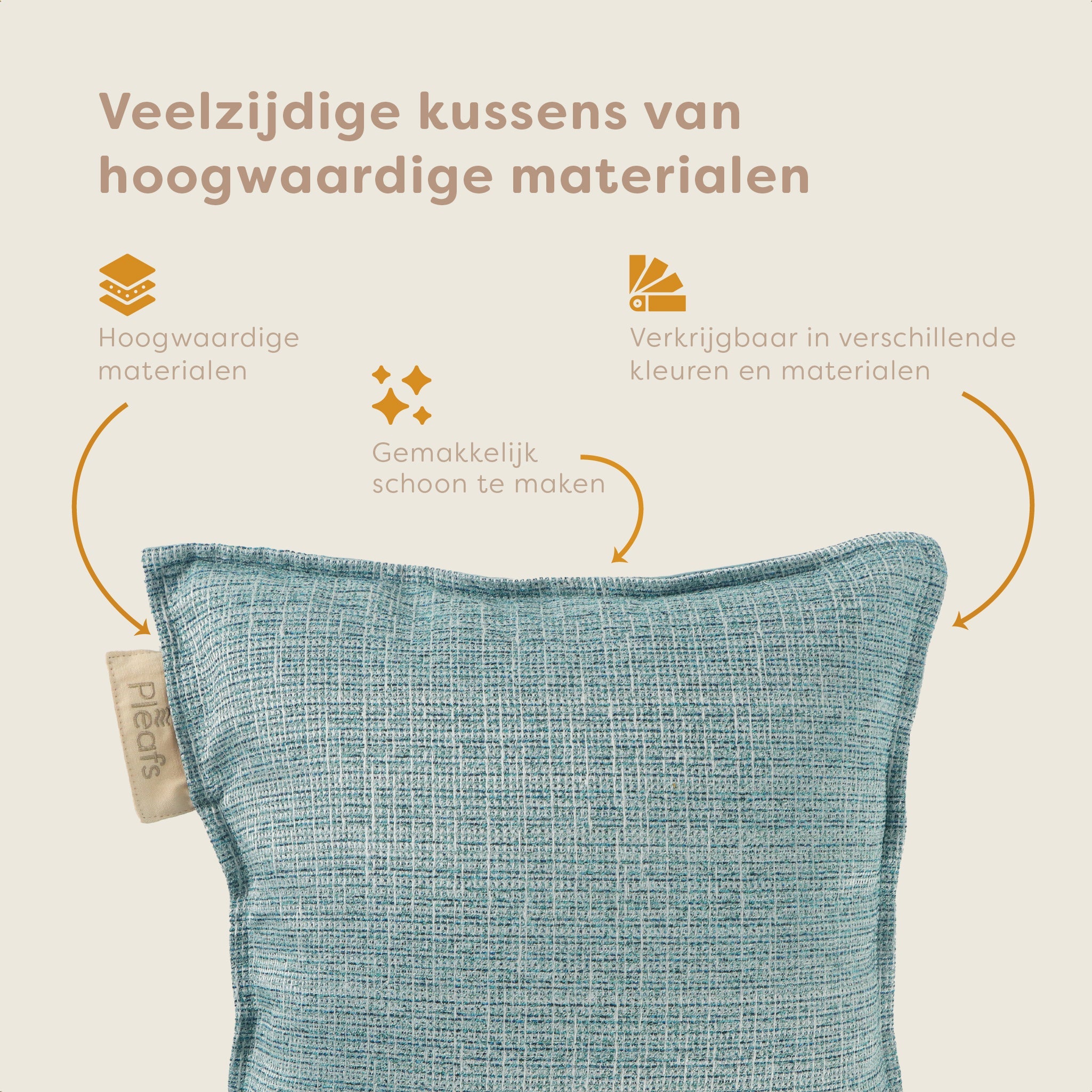 Pleafs® Sierkussen Nomad 45x45cm Sirocco