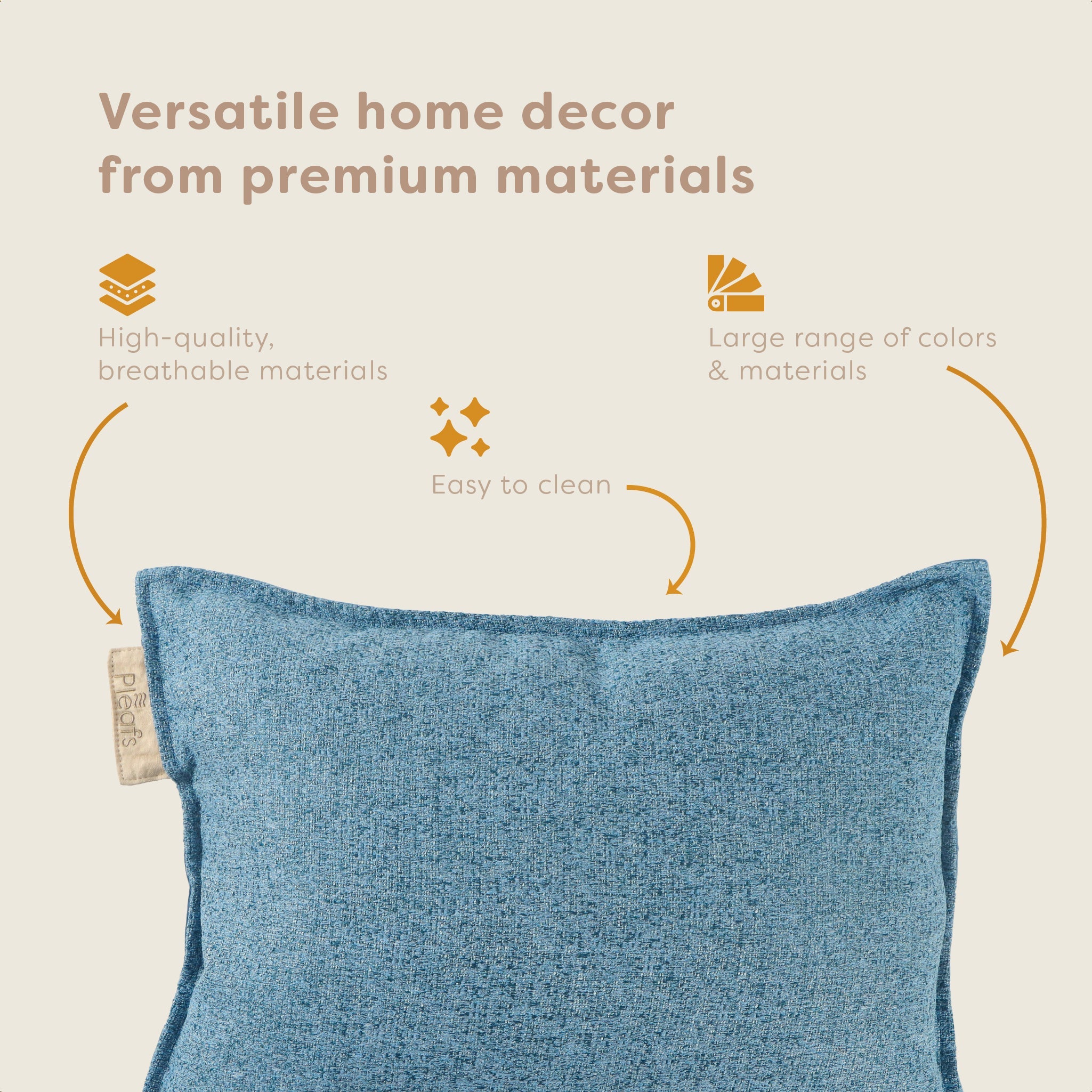 Pleafs® Sierkussen Nomad 45x60cm Shadow Blue