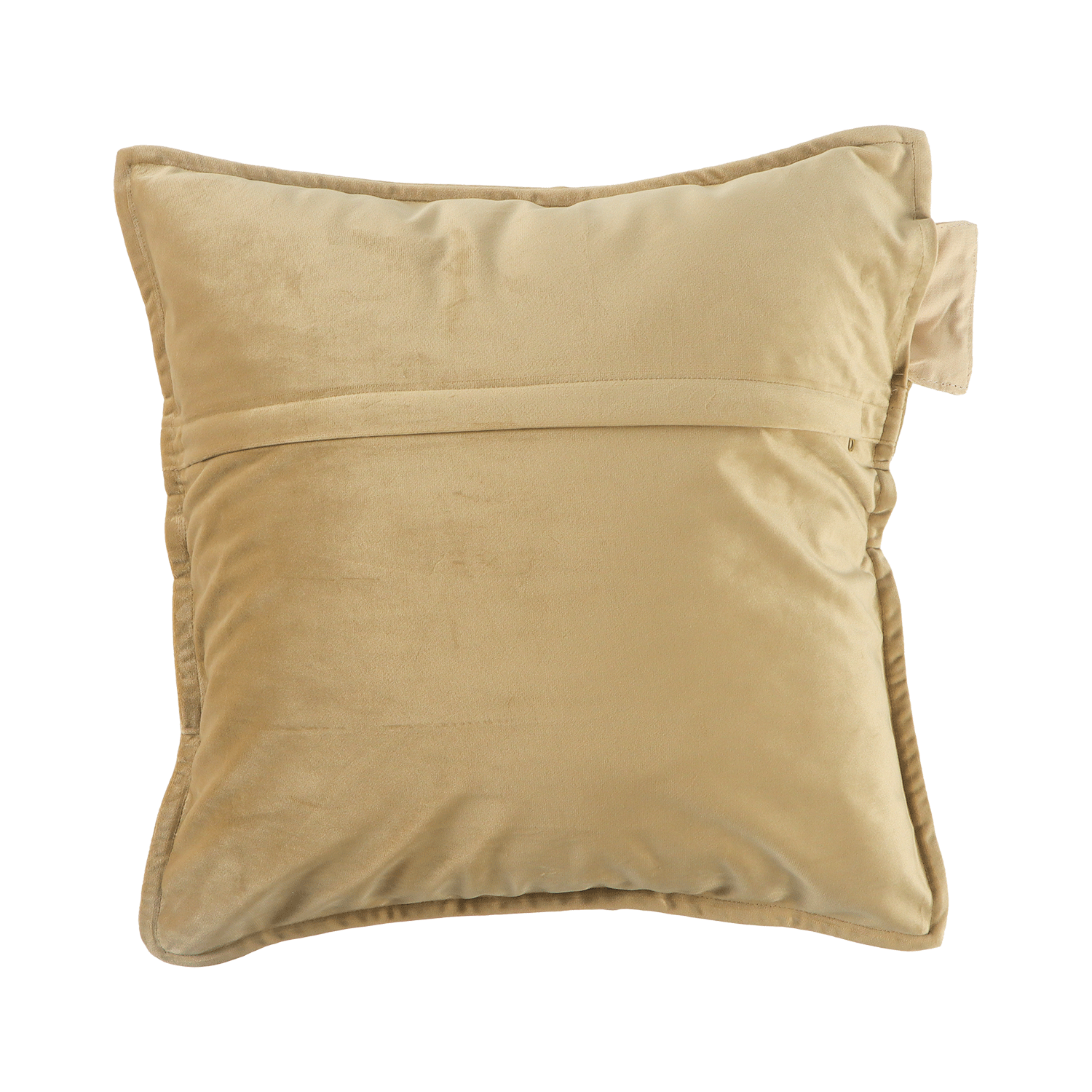 sierkussen plush binnen 45x45 crewel tan achterkant