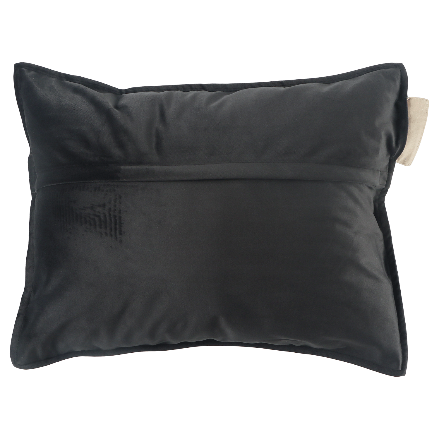 sierkussen plush binnen 45x60 onyx achterkant