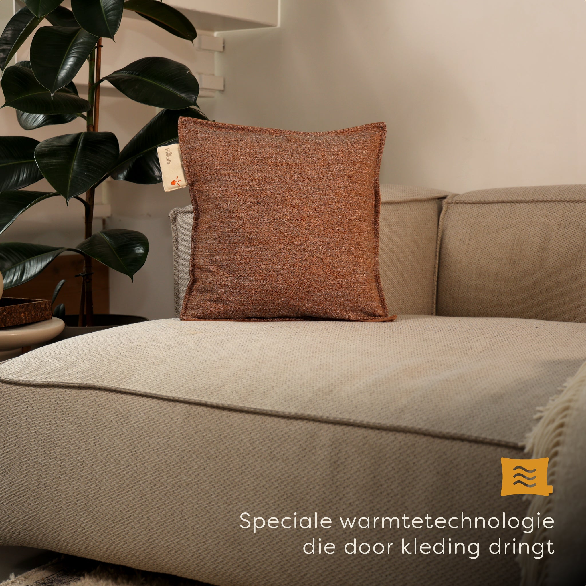 Pleafs® Warmtekussen Boho 45x45cm Spiced Cider