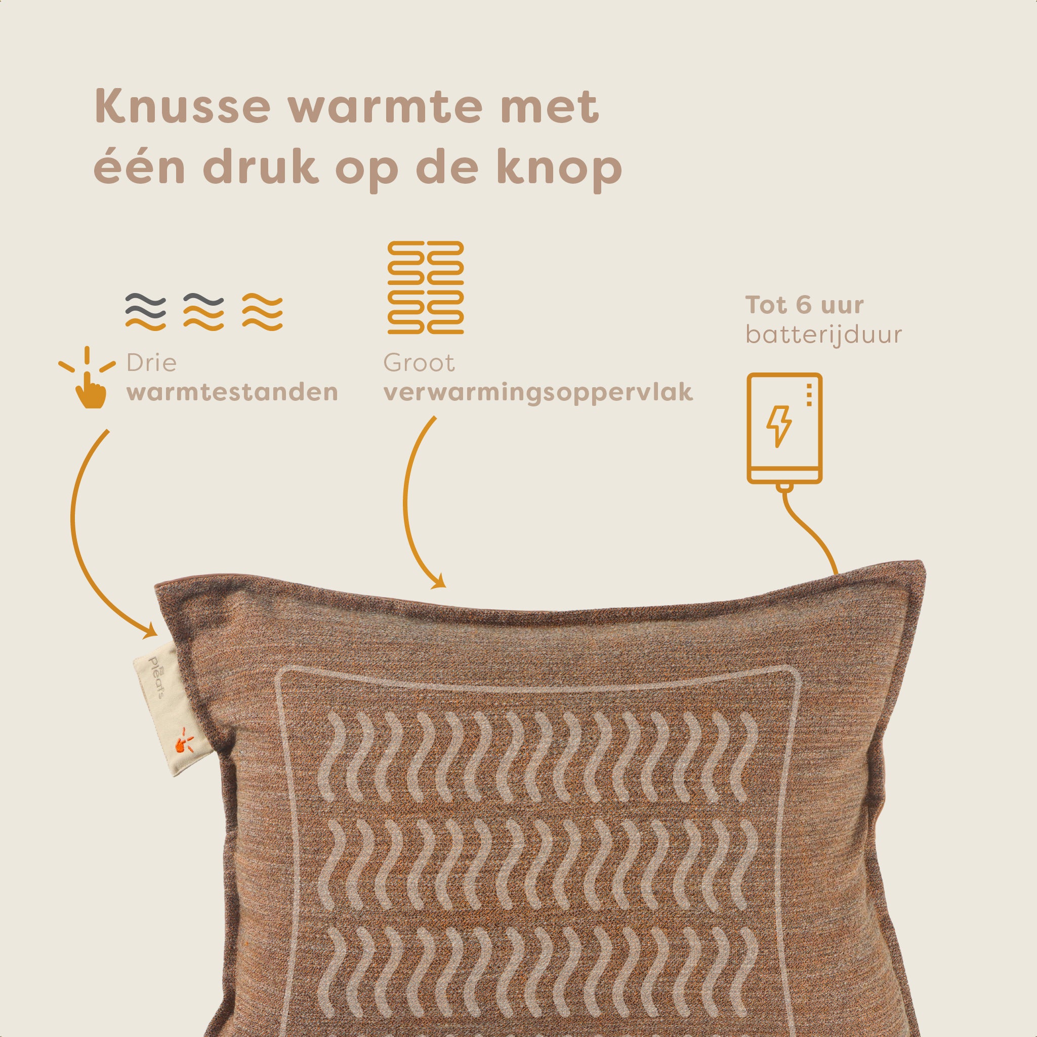 Pleafs® Warmtekussen Boho 45x60cm Spiced Cider