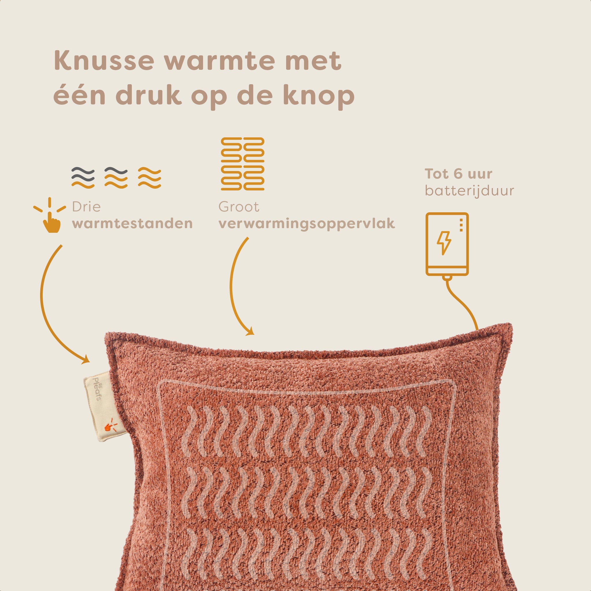 Pleafs® Warmtekussen Boho 45x60cm Spicy Mix
