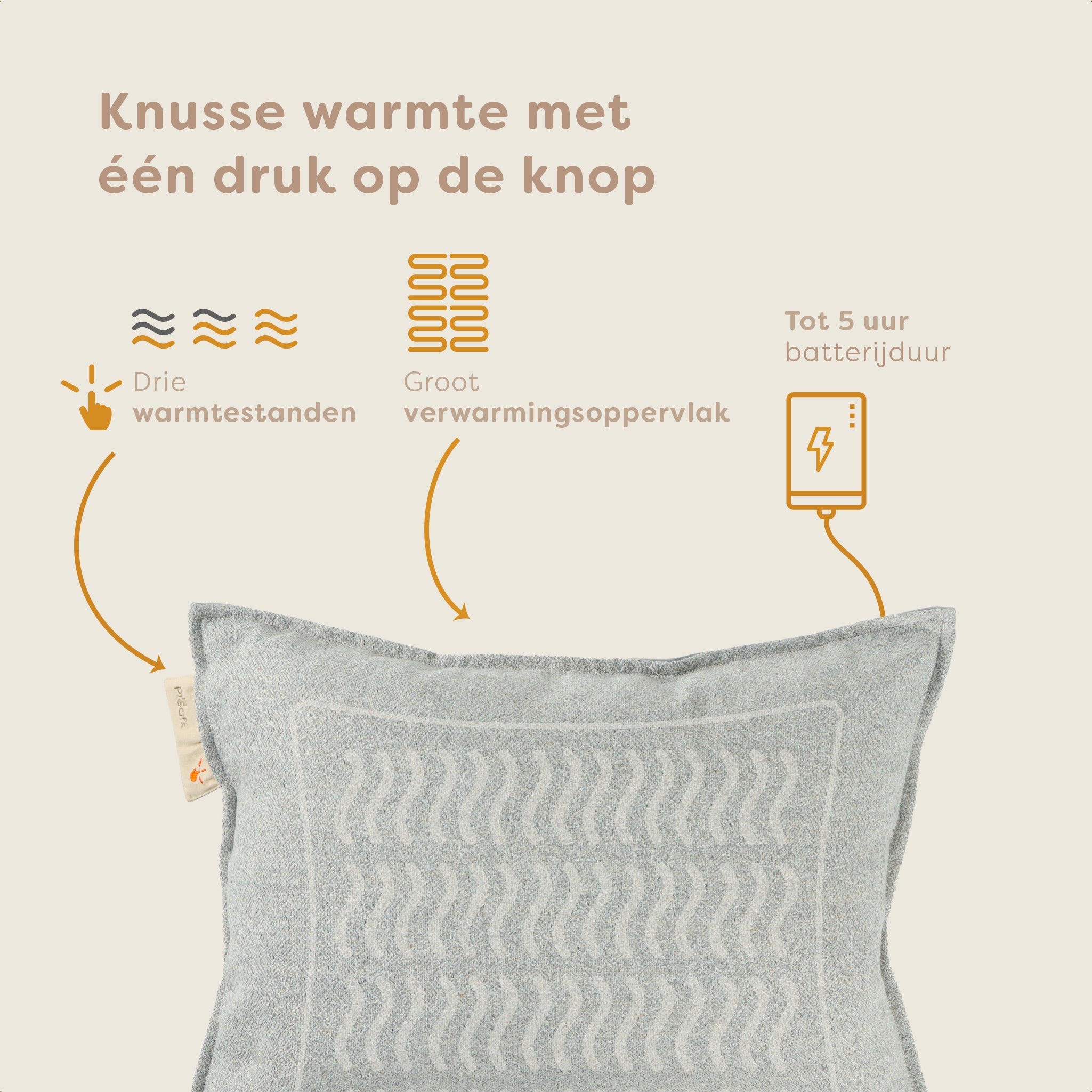 Pleafs® Warmtekussen Nomad 45x60cm Close Knit