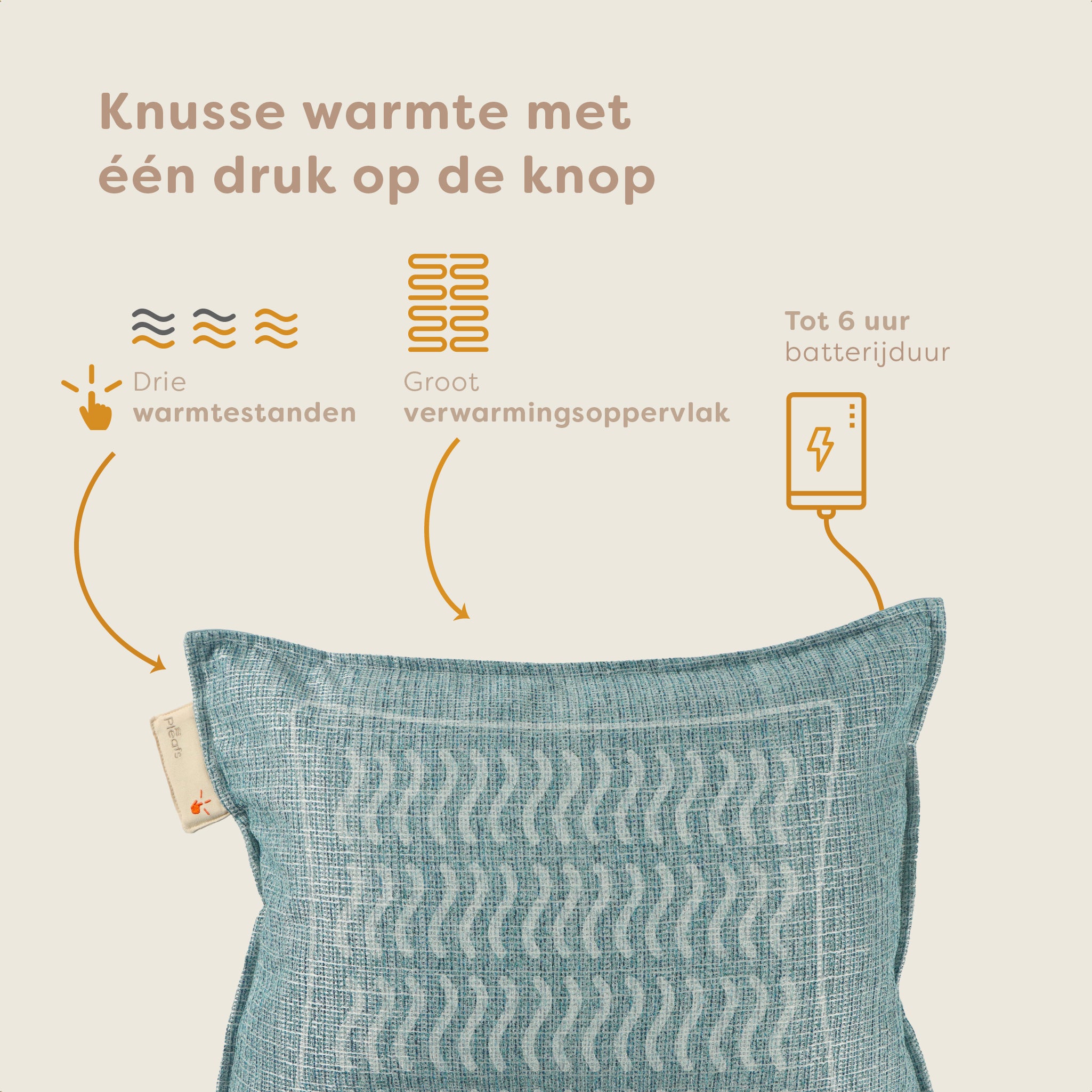 Pleafs® Warmtekussen Nomad 45x60cm Sirocco