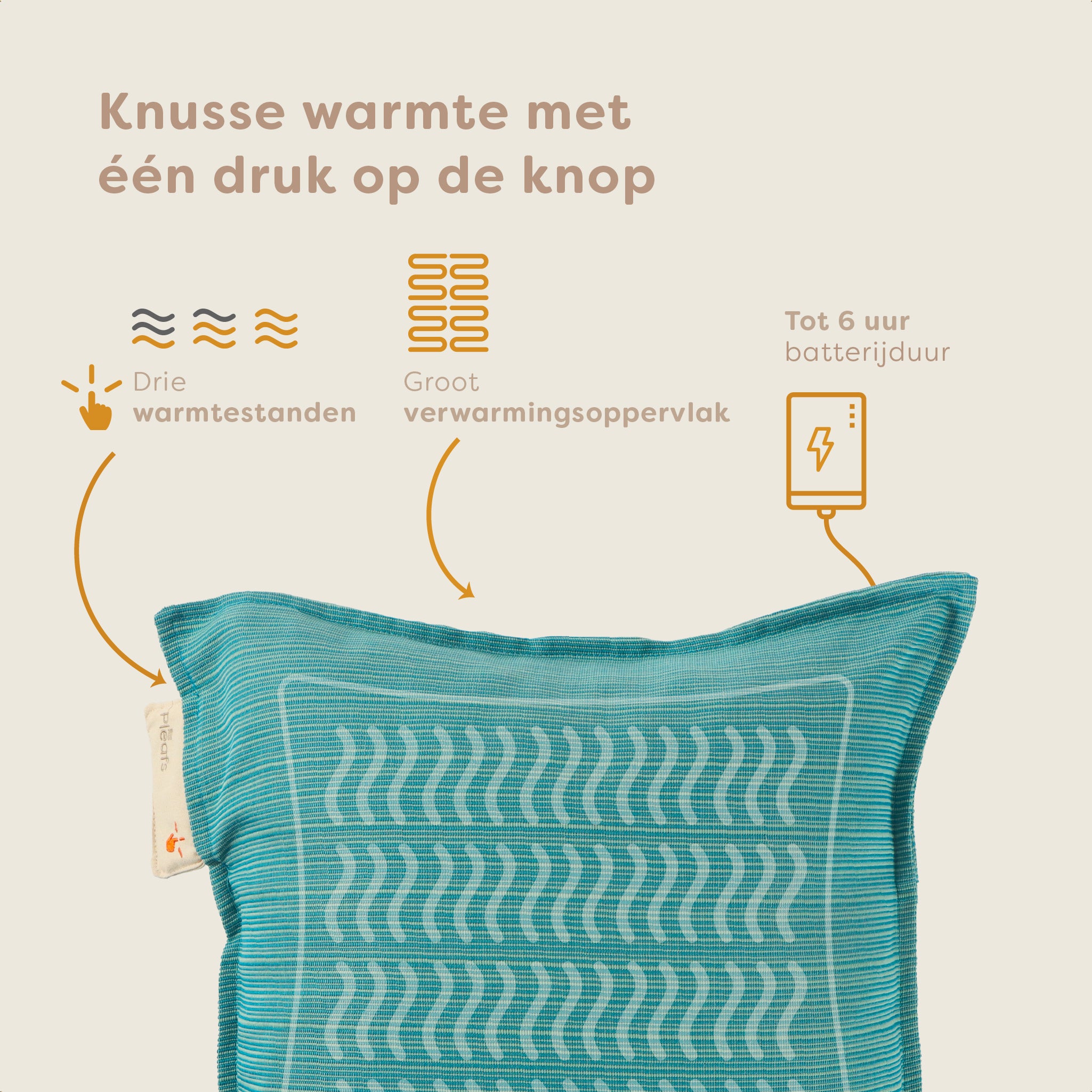 Pleafs® Warmtekussen Outdoor 45x45cm Acapulco