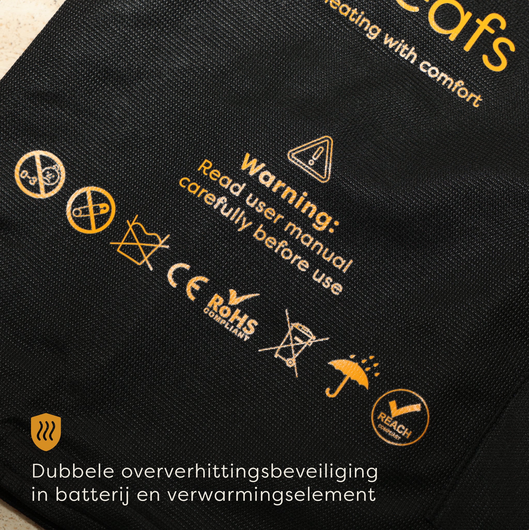 Pleafs® Warmtekussen Outdoor 45x45cm Carbon