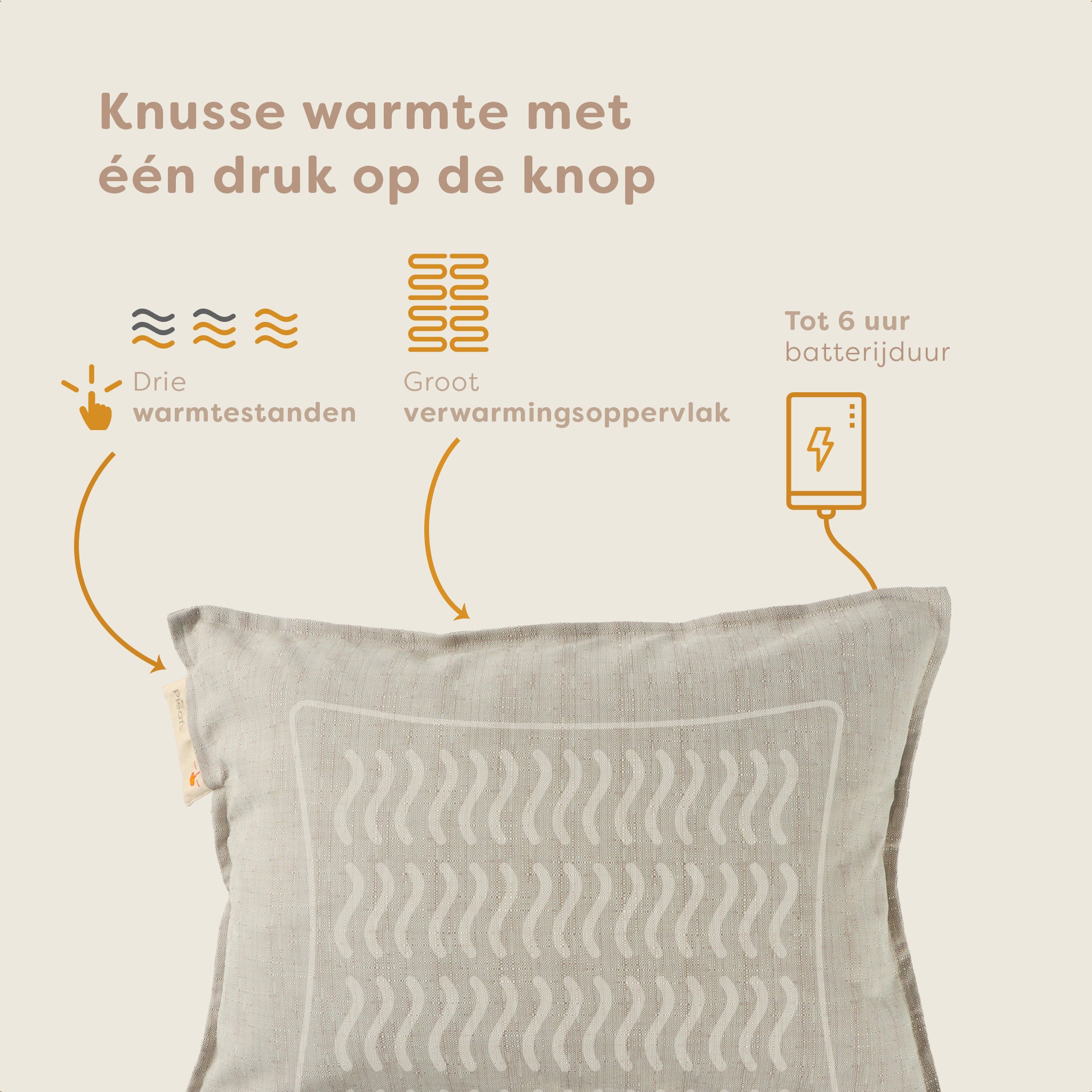 Pleafs® Warmtekussen Outdoor 45x60cm Grullo