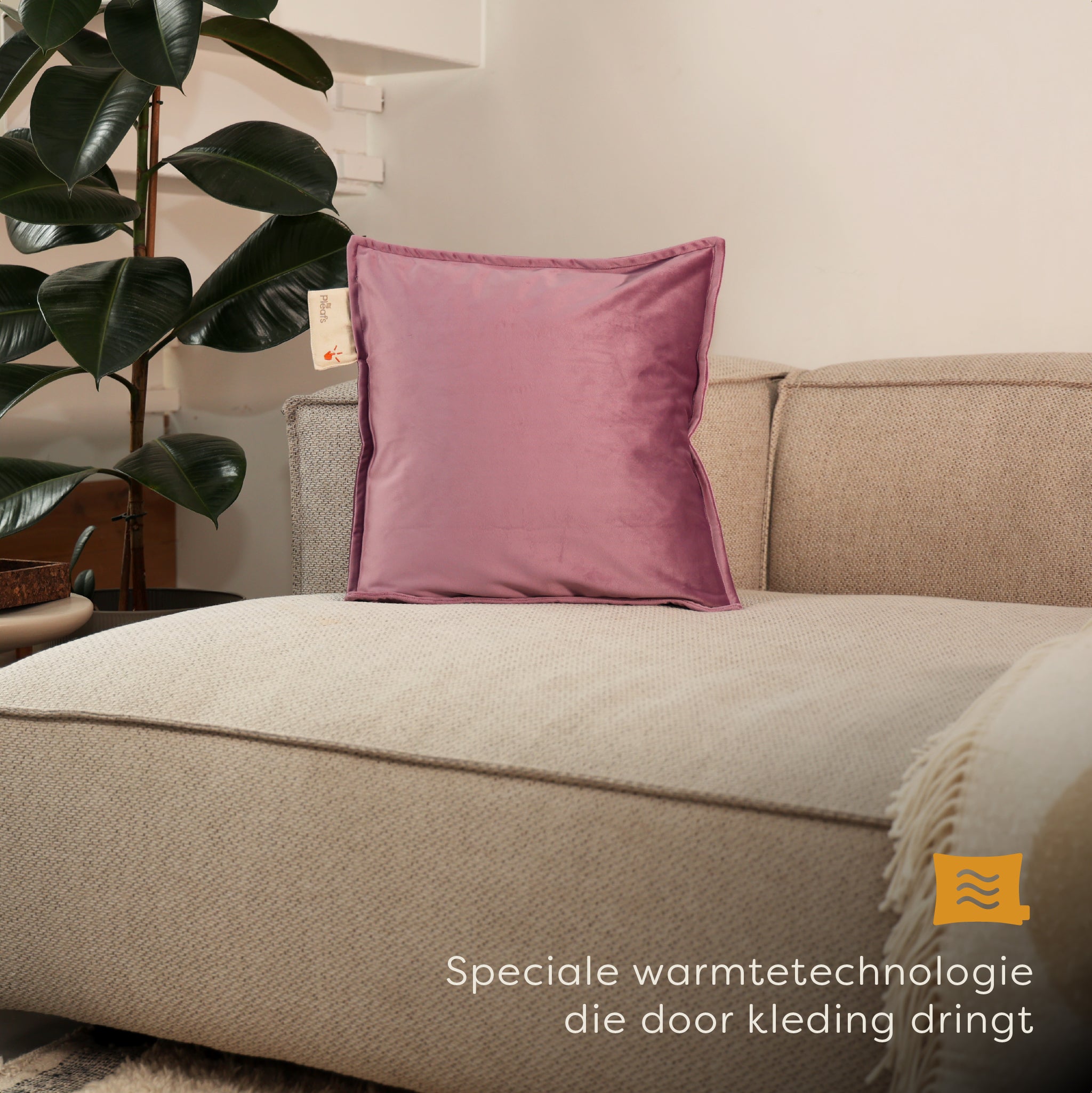 Pleafs® Warmtekussen Plush 45x45cm Hothouse Orchid