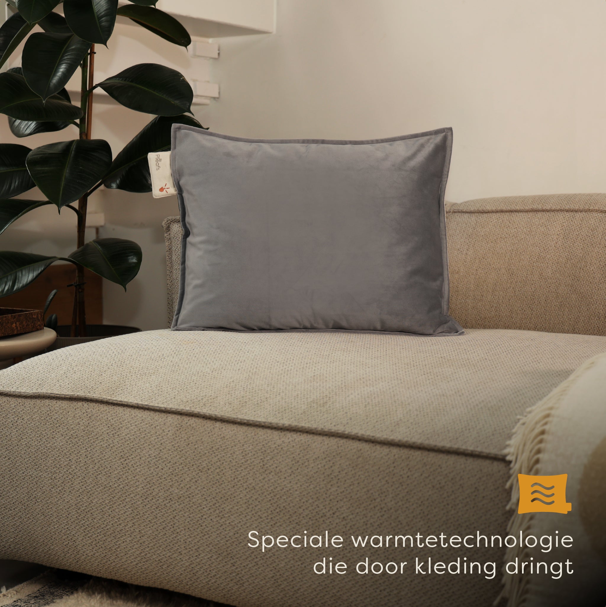 Pleafs® Warmtekussen Plush 45x60cm Black Coral