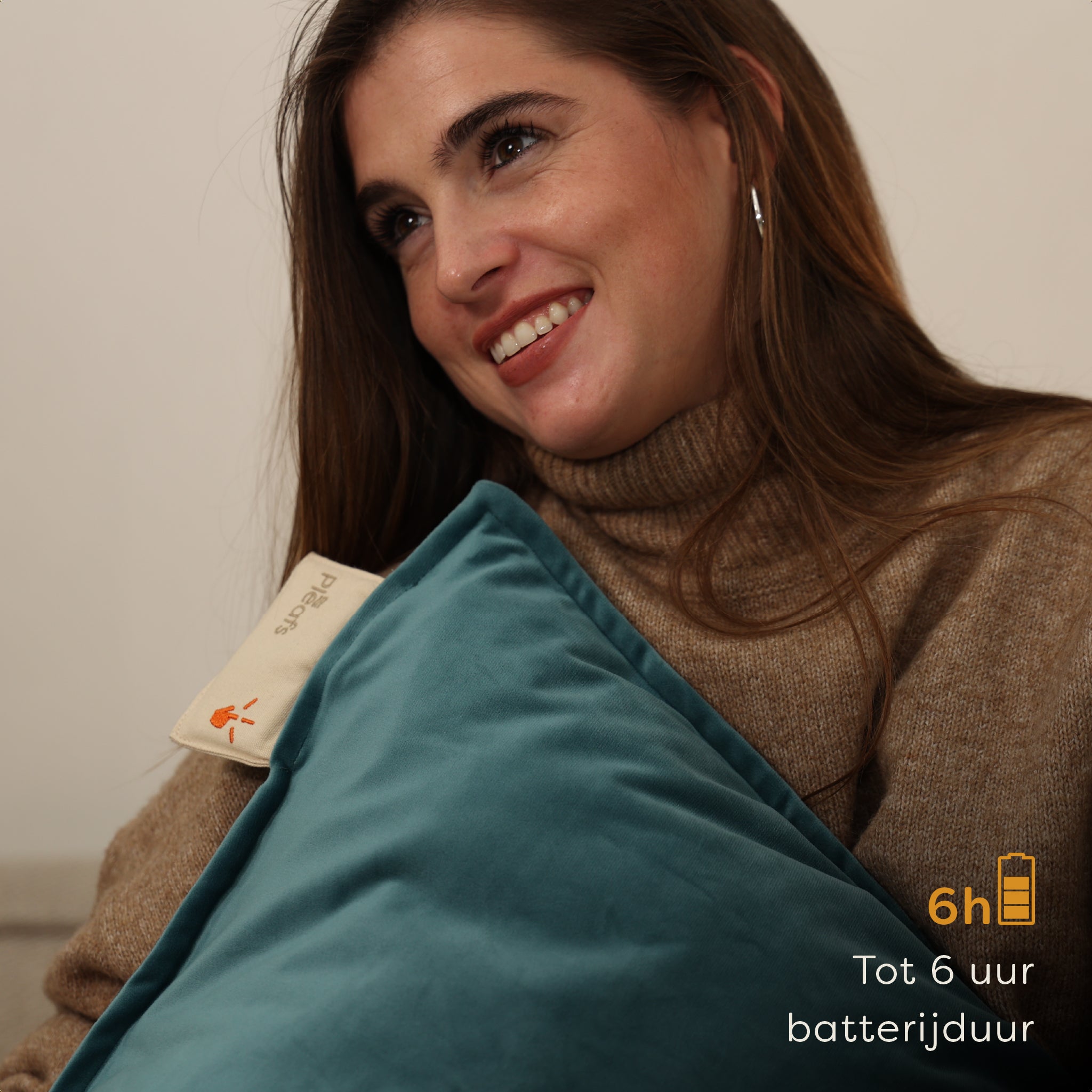 Pleafs® Warmtekussen Plush 45x60cm Wedgewood