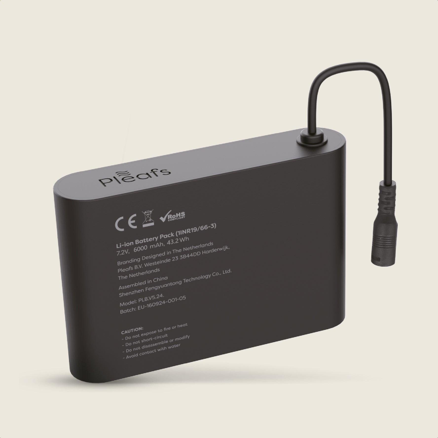 Pleafs® Batterij 7.2v 6.000mAh 43.2Wh