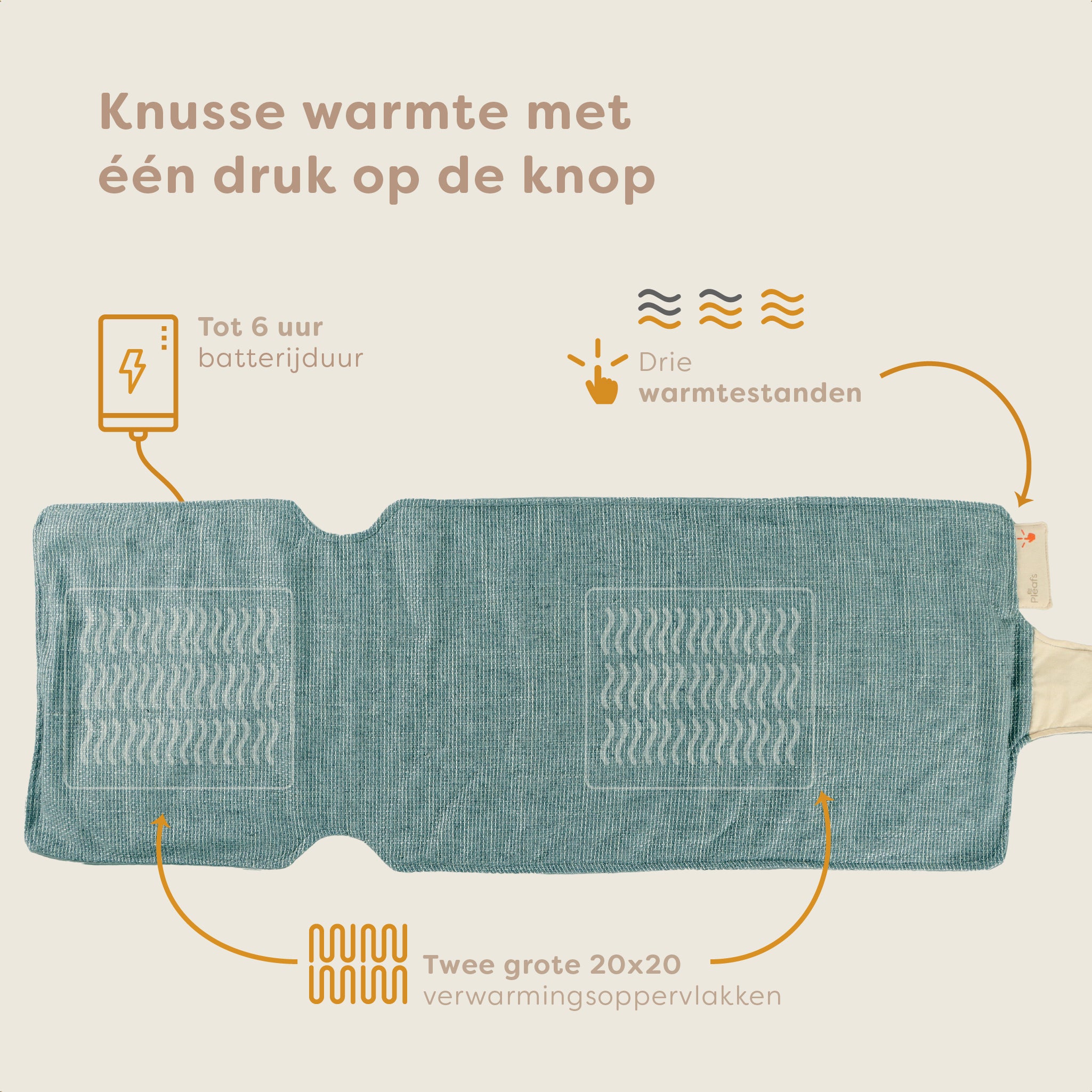 1+1 GRATIS Pleafs® Warmtedeken Nomad Sirocco