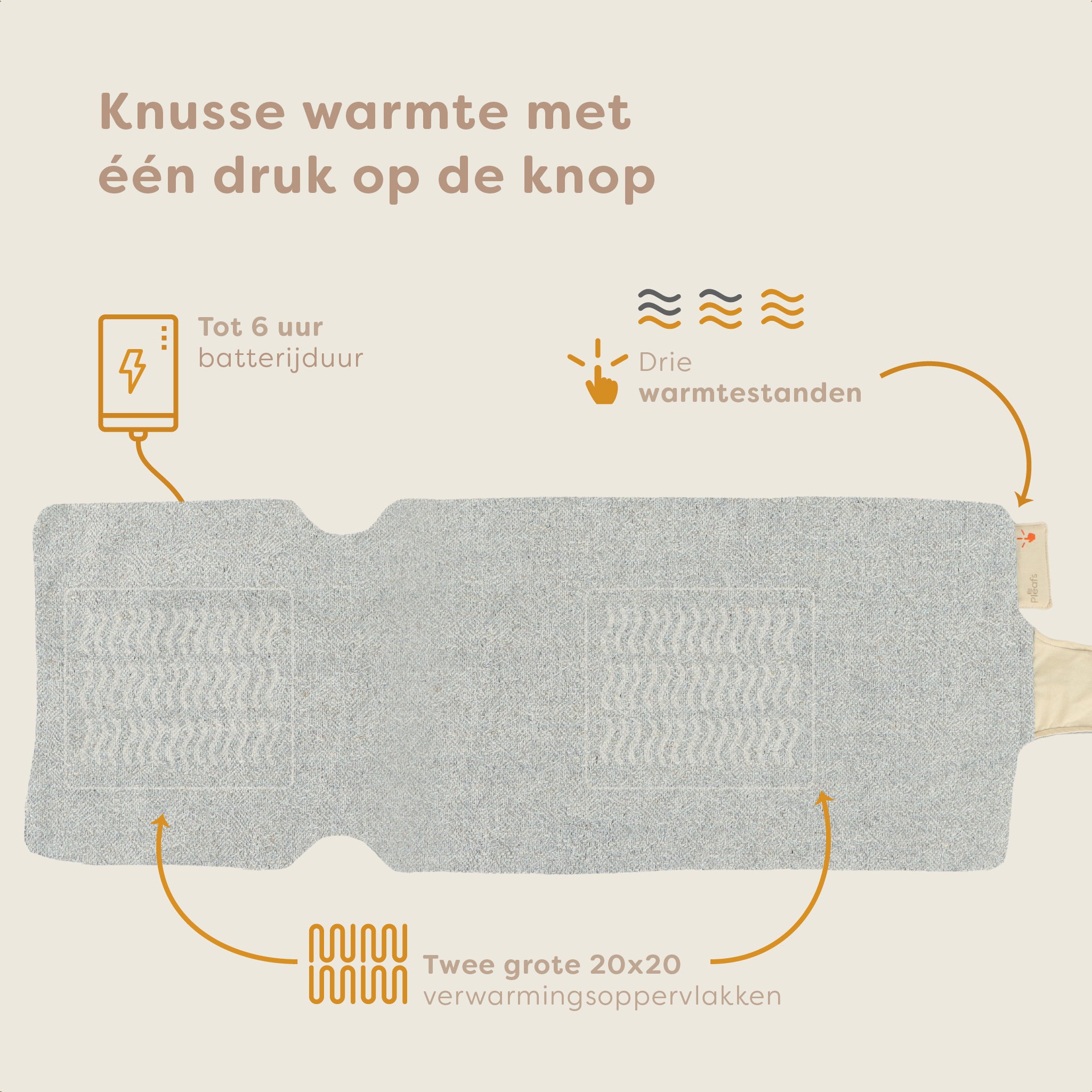1+1 GRATIS Pleafs® Warmtedeken Nomad Close Knit