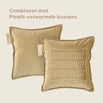 Pleafs® Sierkussen Plush 45x45cm Crewel Tan