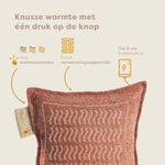 warmtekussen boho draadloos elektrisch oplaadbaar_binnen 45x60 dark-vanilla batterij