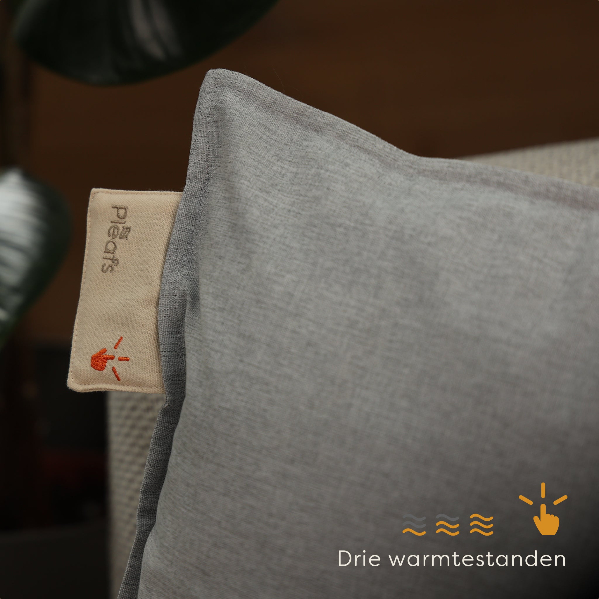 warmtekussen outdoor draadloos electrisch oplaadbaar buiten 45x45 spanich grey warmtestanden