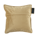 warmtekussen plush draadloos electrisch oplaadbaar binnen 45x45 crewel tan achterkant