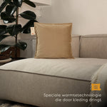 Pleafs® Warmtekussen Plush 45x45cm Crewel Tan